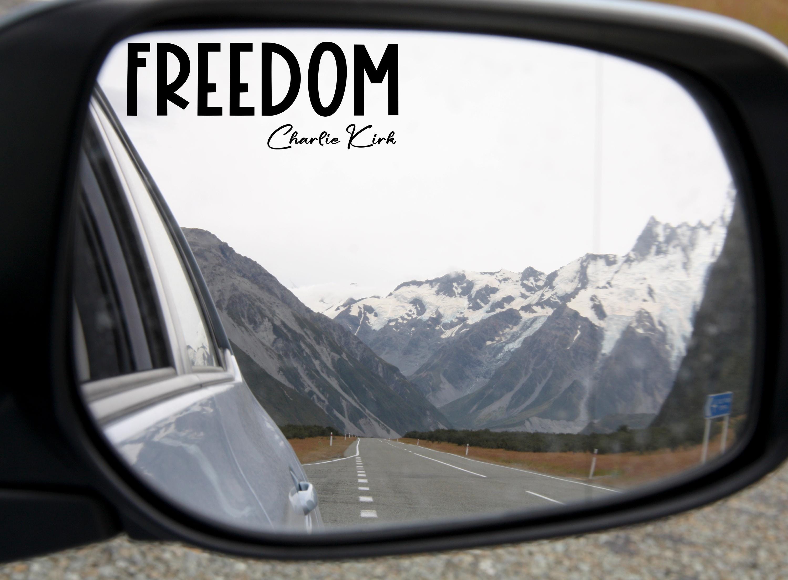 Charlie Kirk Freedom Vinyl Decal, Freedom Decal, Charlie Kirk Decal, Freedom Sticker, Laptop Decal, Car Decals, Patriotic Vinyl Sticker