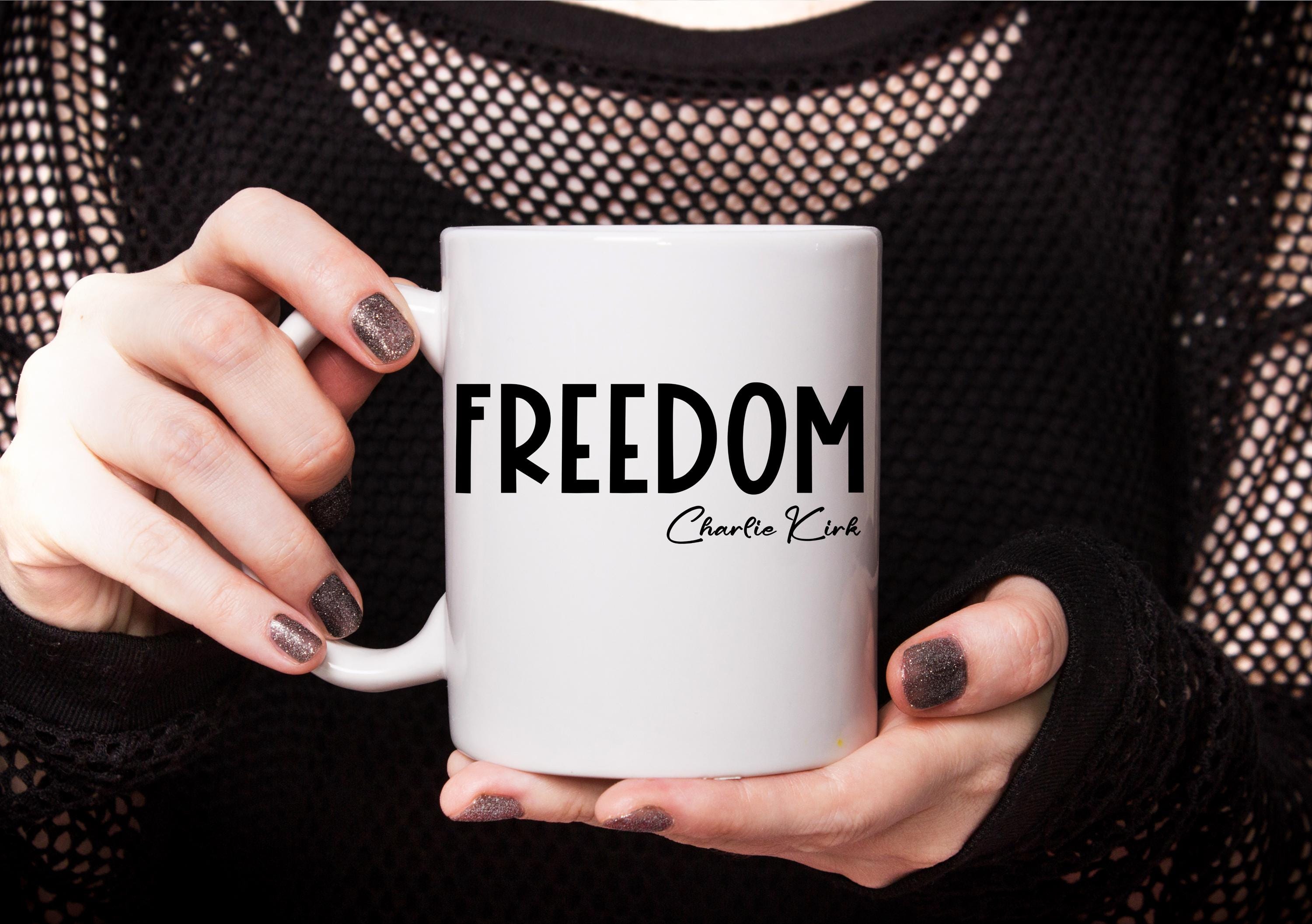 Charlie Kirk Freedom Vinyl Decal, Freedom Decal, Charlie Kirk Decal, Freedom Sticker, Laptop Decal, Car Decals, Patriotic Vinyl Sticker