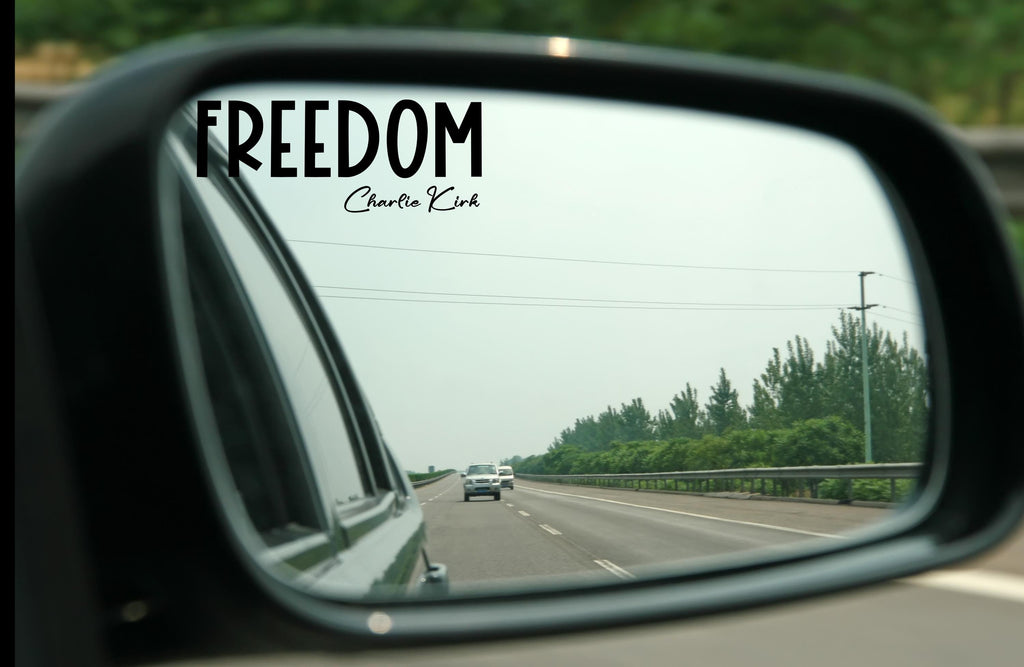 Charlie Kirk Freedom Vinyl Decal, Freedom Decal, Charlie Kirk Decal, Freedom Sticker, Laptop Decal, Car Decals, Patriotic Vinyl Sticker