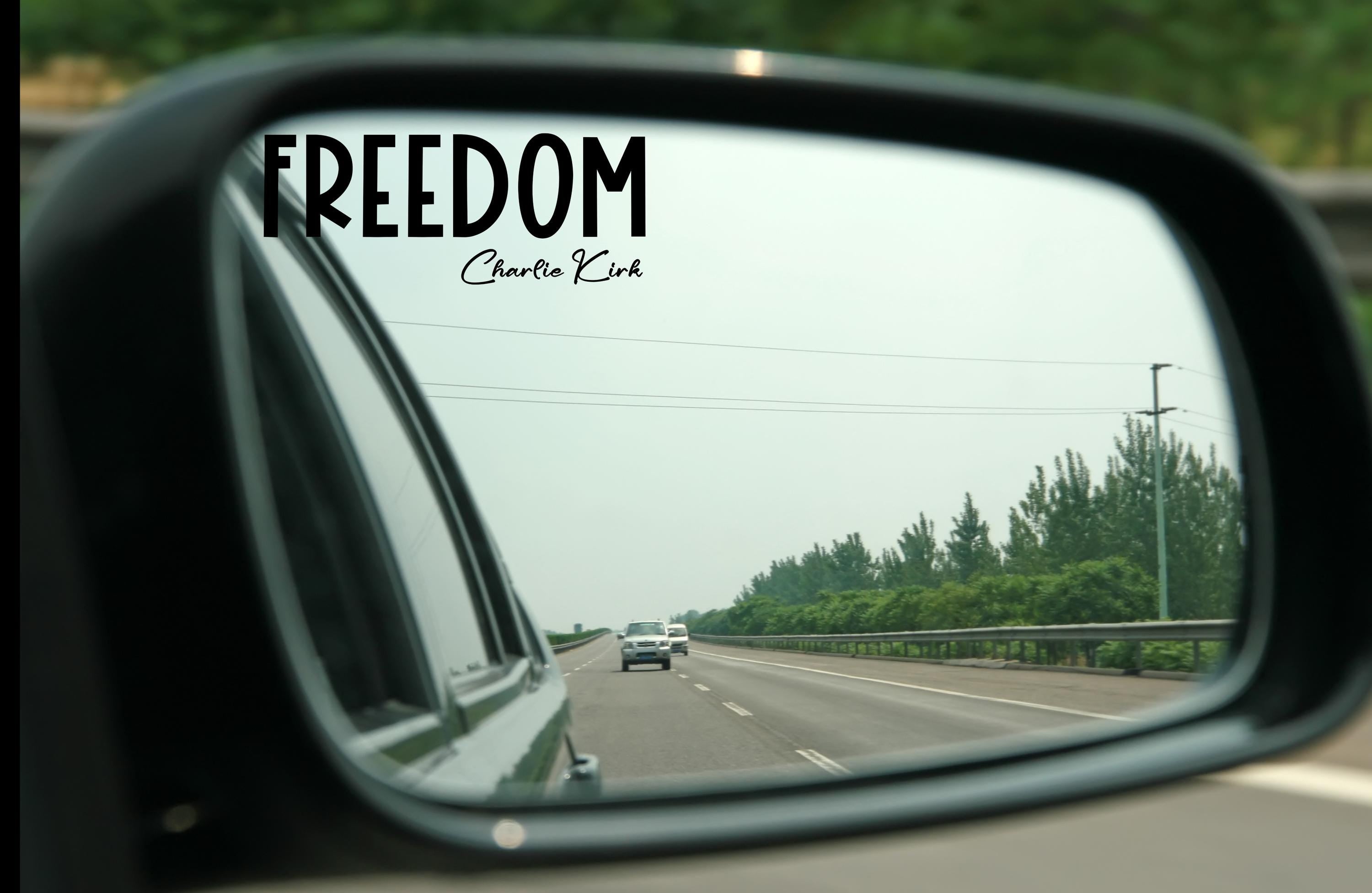 Charlie Kirk Freedom Vinyl Decal, Freedom Decal, Charlie Kirk Decal, Freedom Sticker, Laptop Decal, Car Decals, Patriotic Vinyl Sticker