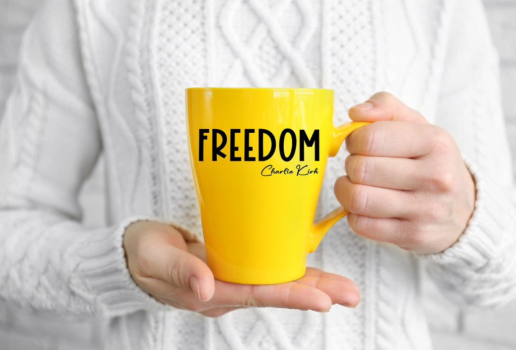 Charlie Kirk Freedom Vinyl Decal, Freedom Decal, Charlie Kirk Decal, Freedom Sticker, Laptop Decal, Car Decals, Patriotic Vinyl Sticker