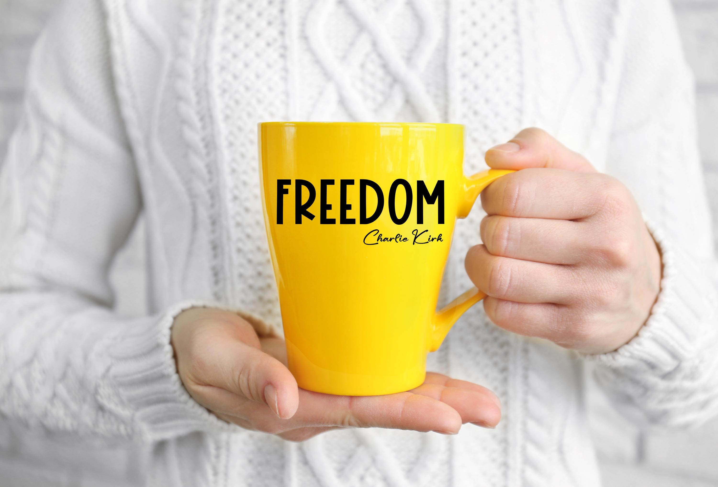 Charlie Kirk Freedom Vinyl Decal, Freedom Decal, Charlie Kirk Decal, Freedom Sticker, Laptop Decal, Car Decals, Patriotic Vinyl Sticker