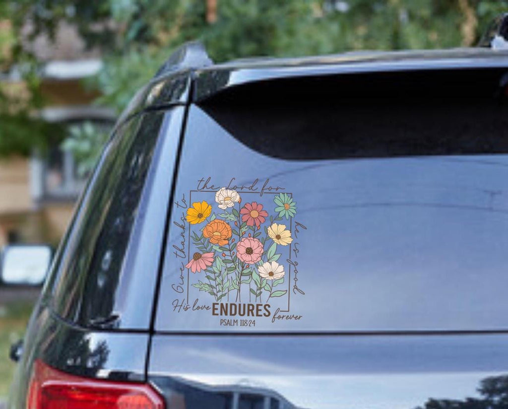 Faith Endures Bumper Sticker, Endures Car Decal, Christian Bumper Car, Christian Truck Sticker, Jesus Car Decal, Christian Vinyl Decals