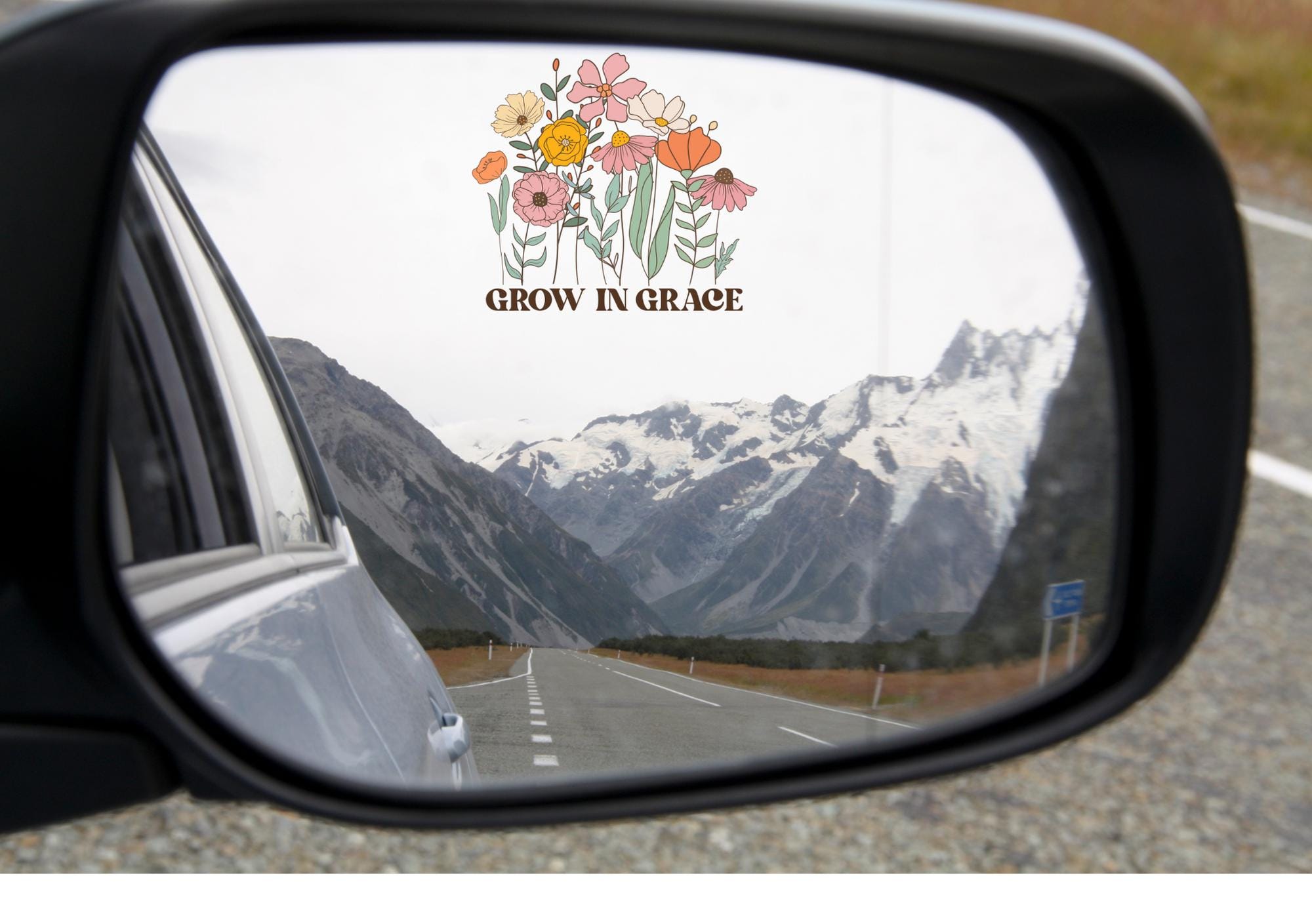Grow in Grace Decal, Wildflower Decal, Floral Decal, Car Decal, Laptop Decal, Catholic Gifts,Christian Gift Idea,Cup Decal,Catholics Gifts