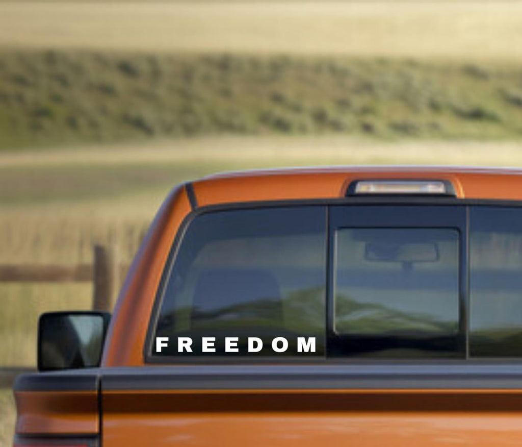 Freedom Car Decal, Charlie Kirk Car Decal, True American Hero Sticker, Patriotic Sticker for Car, Truck Window Decal, Laptop, Water Bottle