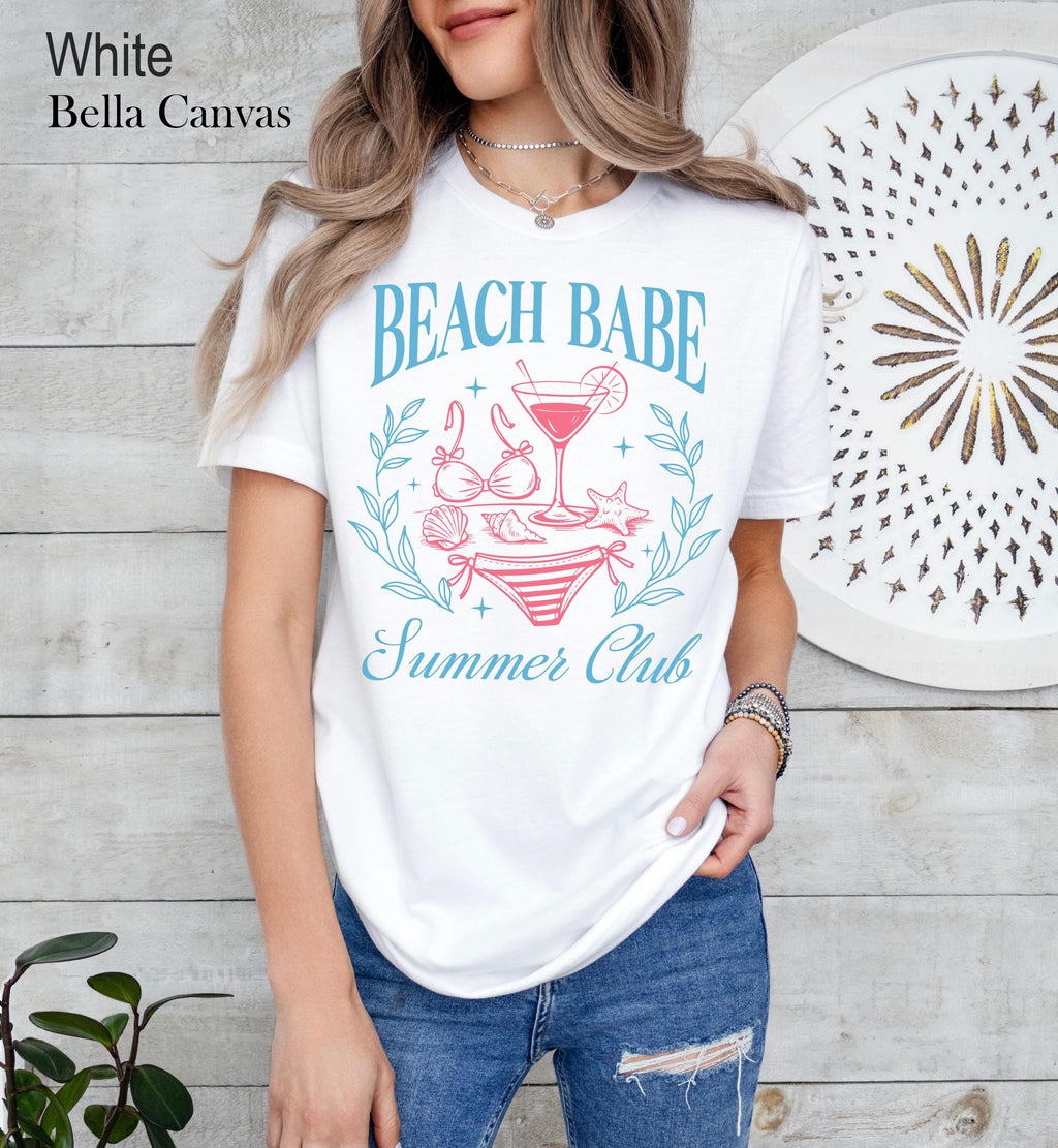 Summer Babe Beach Club Shirt,  Beach Babe Tee, Beach Shirt, Gifts for Her, Beach Lover Shirt, Beach Vacation Shirt, Summer Vacation Shirt
