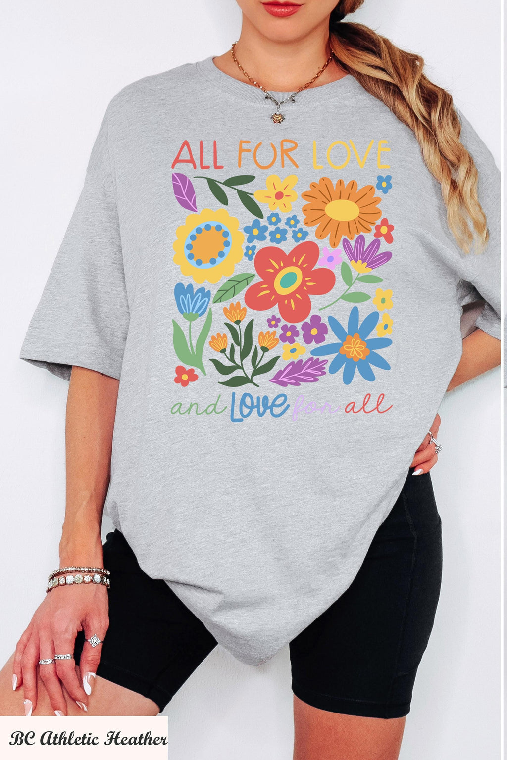 All For Love & Love For All Shirt, Love Shirt,Wildflower LGBT Shirt, Pride Shirt, Social Justice Tee,Equal Rights Shirt, Human Rights Tee,