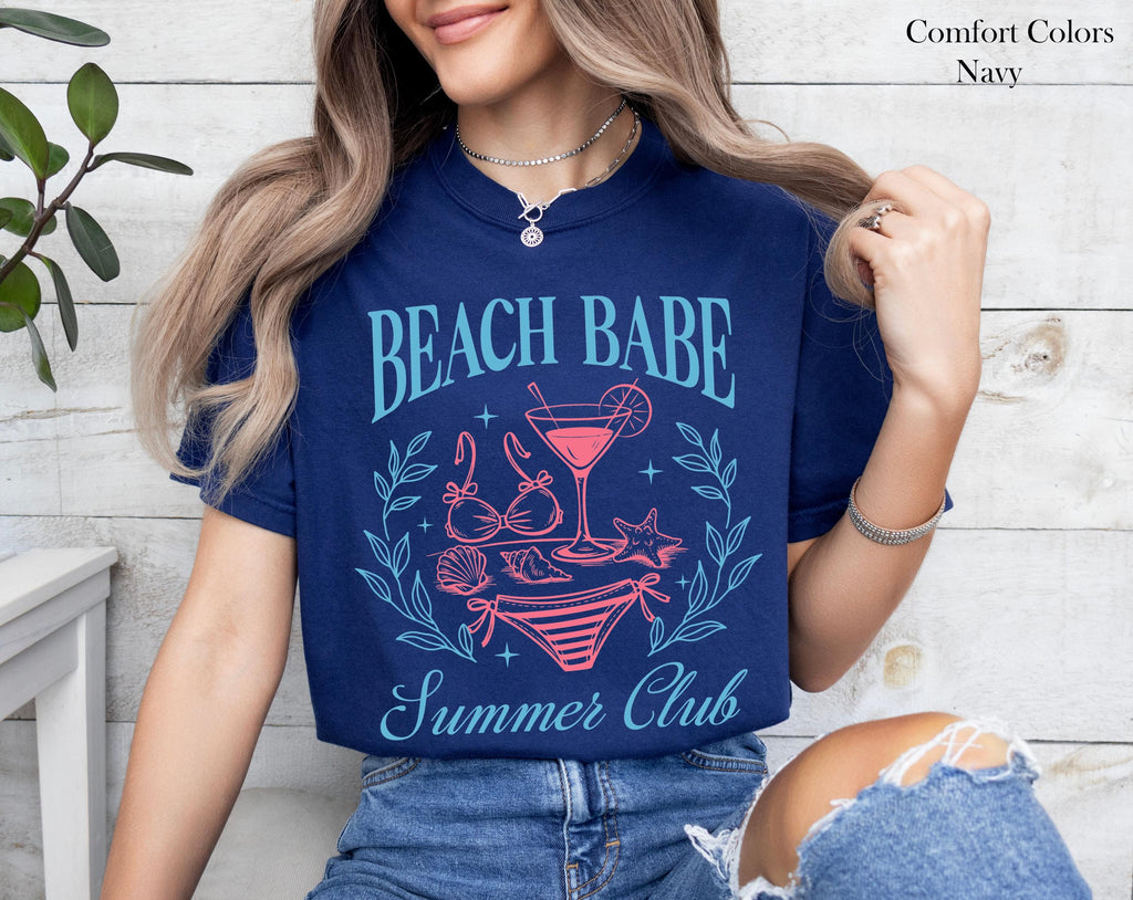 Summer Babe Beach Club Shirt,  Beach Babe Tee, Beach Shirt, Gifts for Her, Beach Lover Shirt, Beach Vacation Shirt, Summer Vacation Shirt