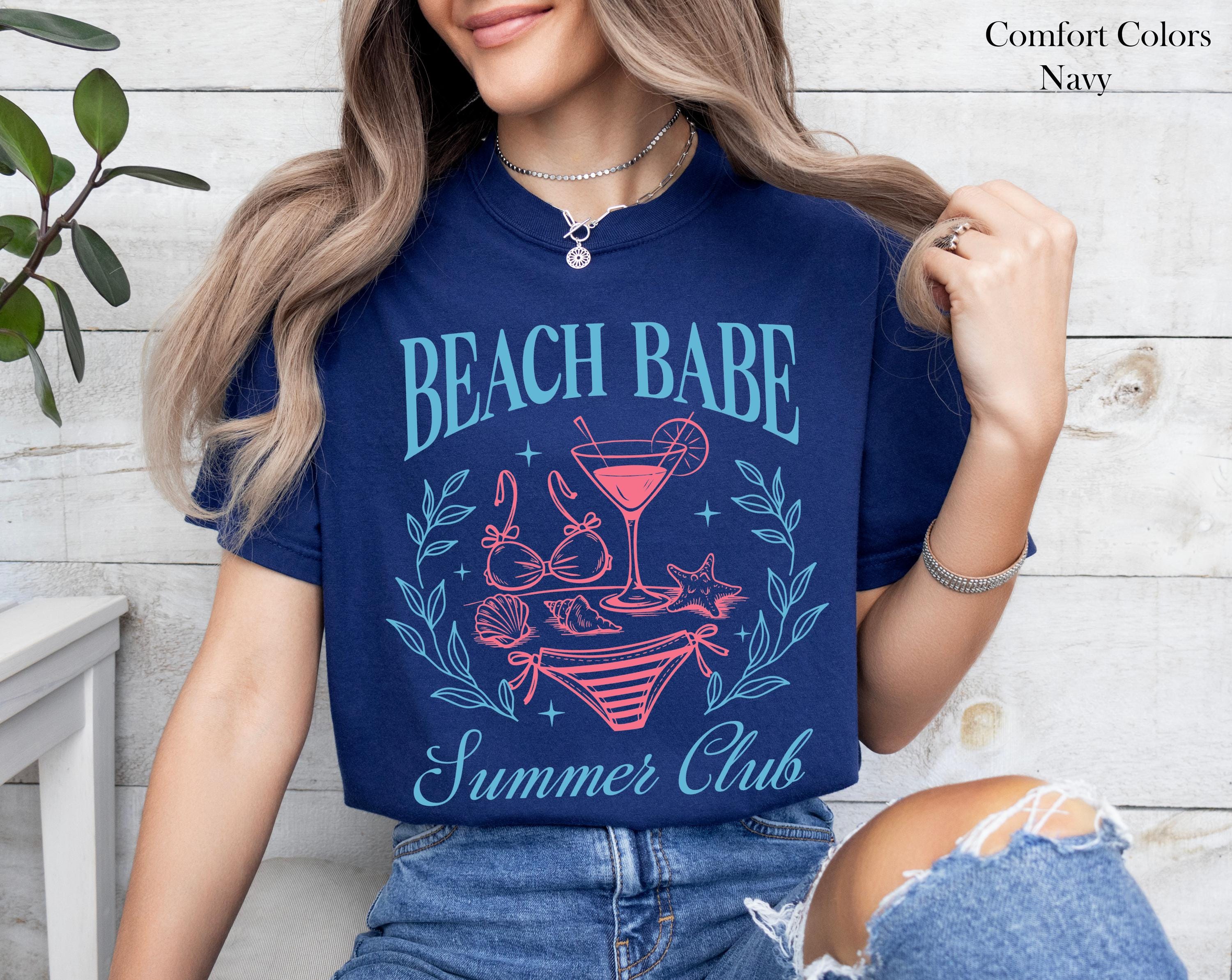 Summer Babe Beach Club Shirt,  Beach Babe Tee, Beach Shirt, Gifts for Her, Beach Lover Shirt, Beach Vacation Shirt, Summer Vacation Shirt