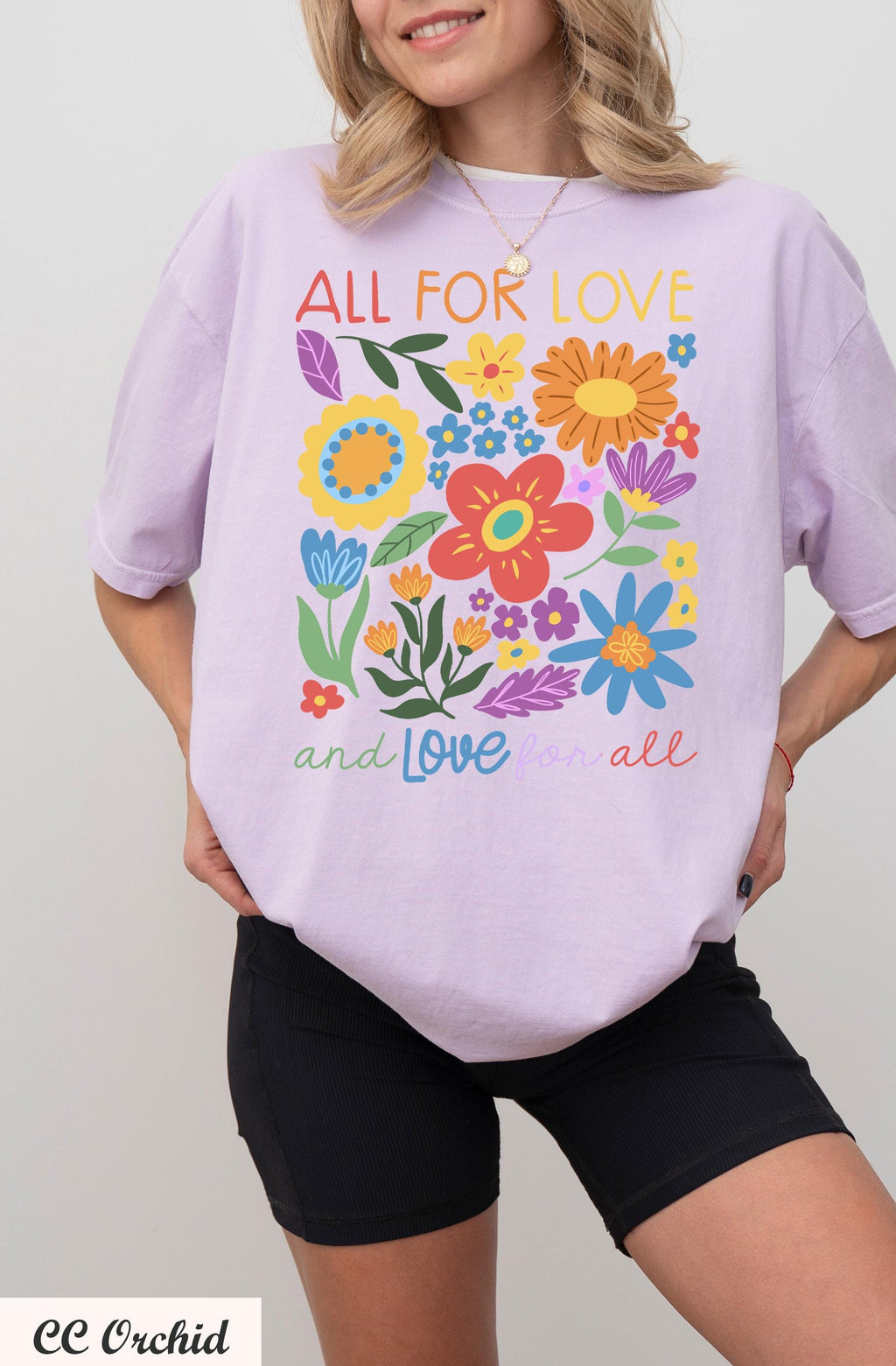All For Love & Love For All Shirt, Love Shirt,Wildflower LGBT Shirt, Pride Shirt, Social Justice Tee,Equal Rights Shirt, Human Rights Tee,