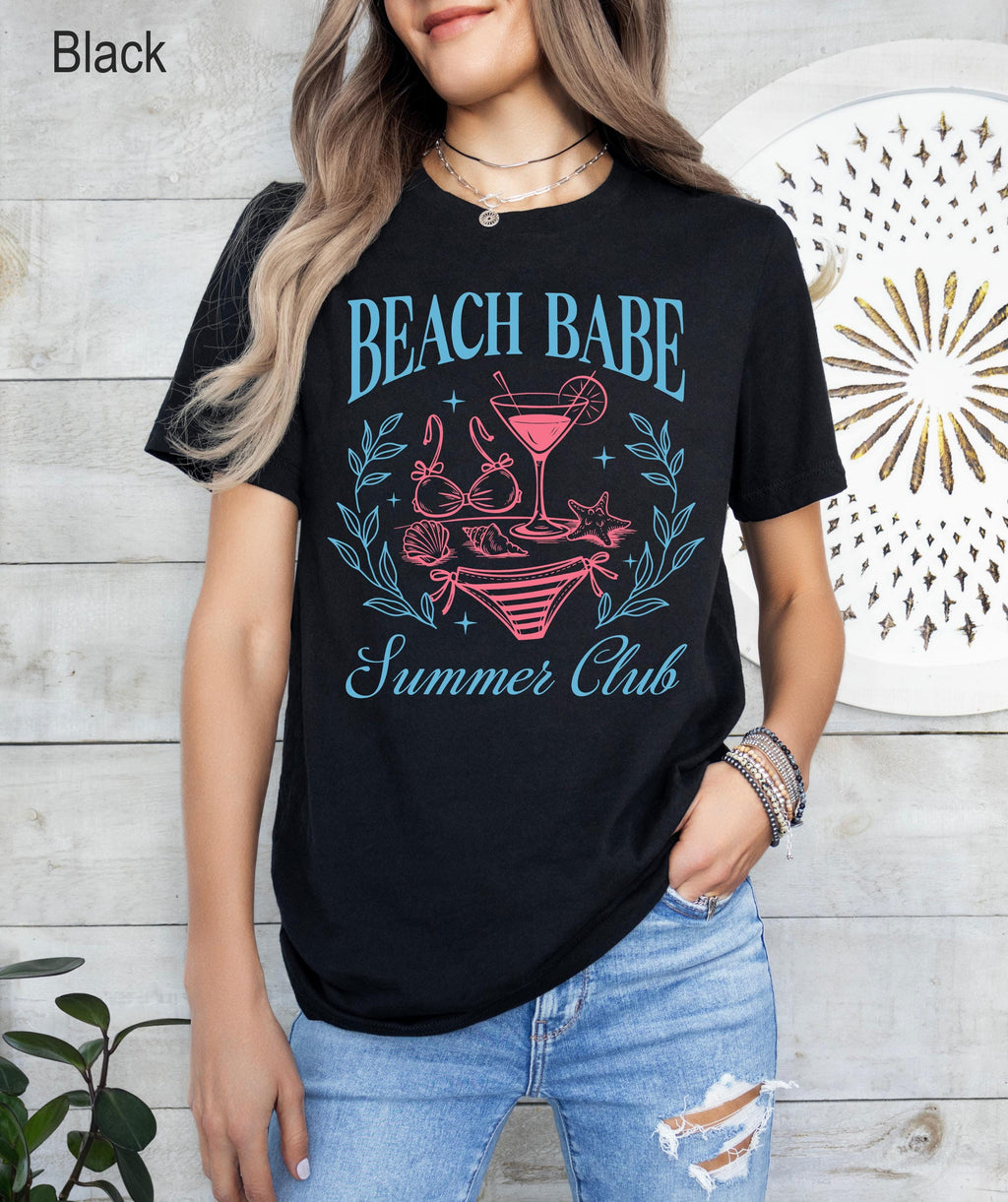 Summer Babe Beach Club Shirt,  Beach Babe Tee, Beach Shirt, Gifts for Her, Beach Lover Shirt, Beach Vacation Shirt, Summer Vacation Shirt