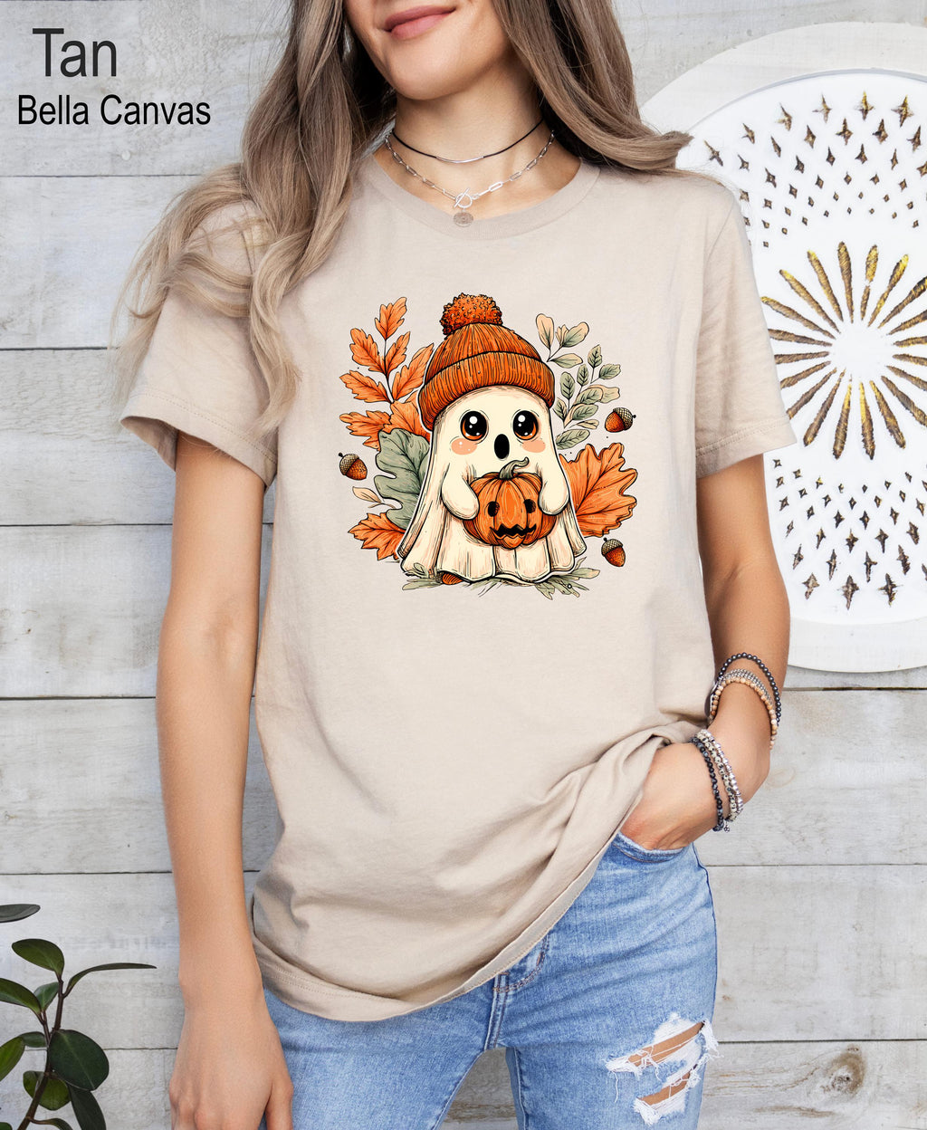 Halloween Ghost and Pumpkin Shirt,Cute Ghost Shirt, Cute Fall Shirt, Spooky Season Shirt, Gift For Halloween, Pumpkin Season Tee, Fall Tee