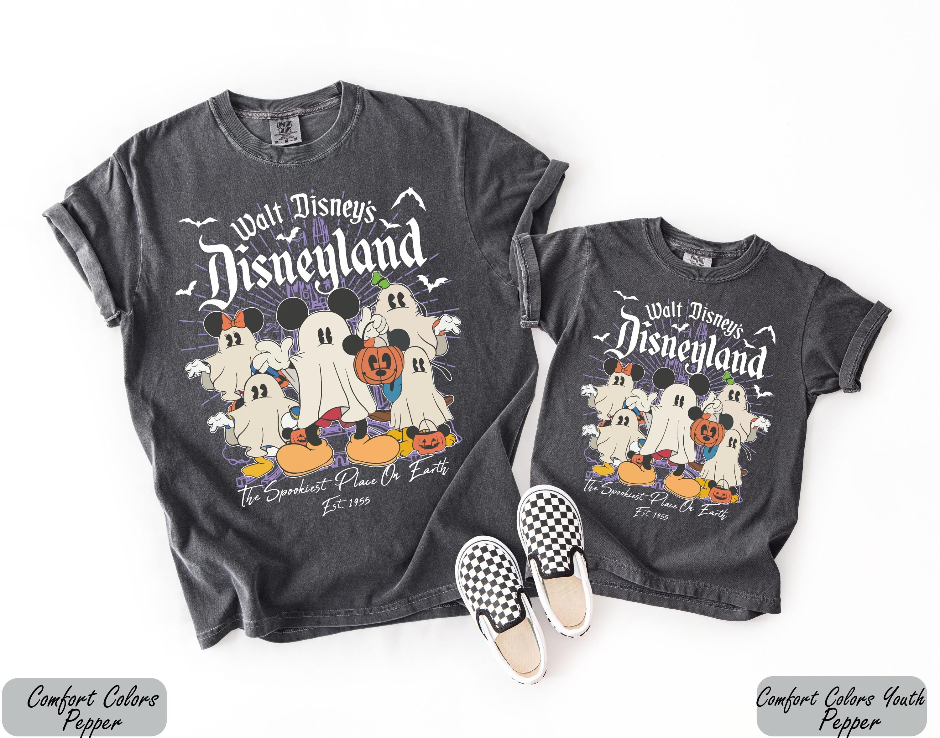 Comfort Colors Walt Disney's Shirt, Disneyland Halloween Shirt, Disney Kawai Ghost Tee, Disney Youth Tee, Retro Disneyland Est 1955 Shirt