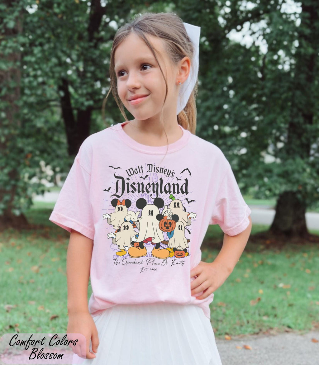 Comfort Colors Walt Disney's Shirt, Disneyland Halloween Shirt, Disney Kawai Ghost Tee, Disney Youth Tee, Retro Disneyland Est 1955 Shirt