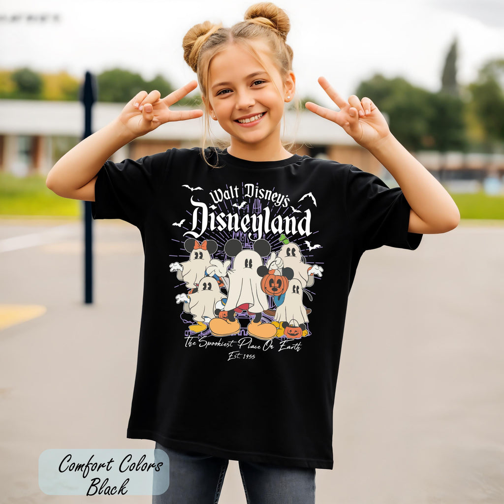 Comfort Colors Walt Disney's Shirt, Disneyland Halloween Shirt, Disney Kawai Ghost Tee, Disney Youth Tee, Retro Disneyland Est 1955 Shirt