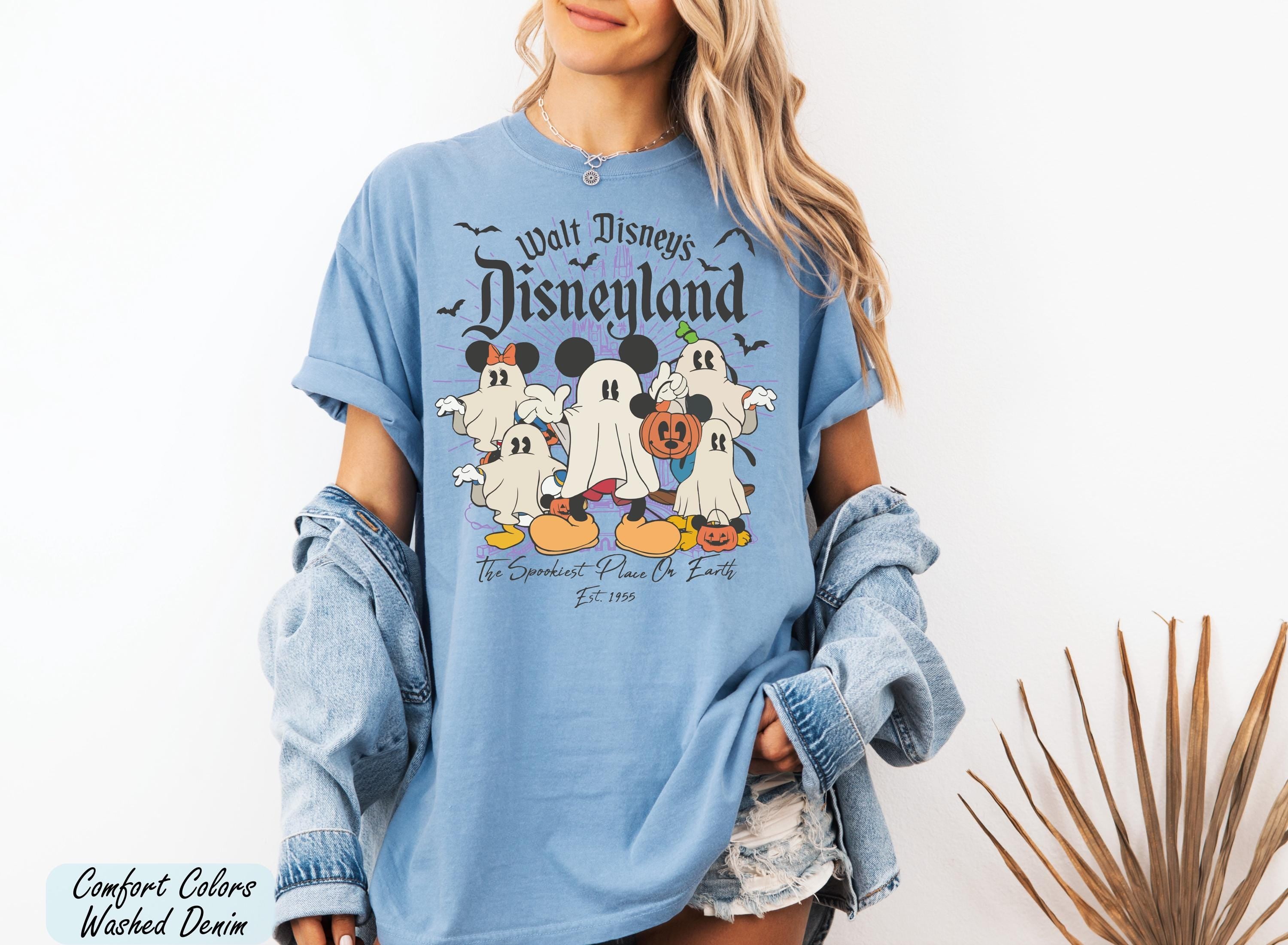 Comfort Colors Walt Disney's Shirt, Disneyland Halloween Shirt, Disney Kawai Ghost Tee, Disney Youth Tee, Retro Disneyland Est 1955 Shirt