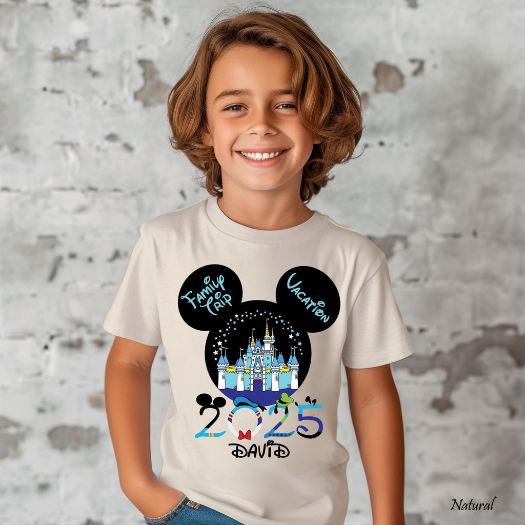 Custom Disney Family Trip Shirts, Disney Cruise Group Shirt, Disney Family Matching 2025 Shirt,Custom Name Text Shirt, Disney Couple Shirt