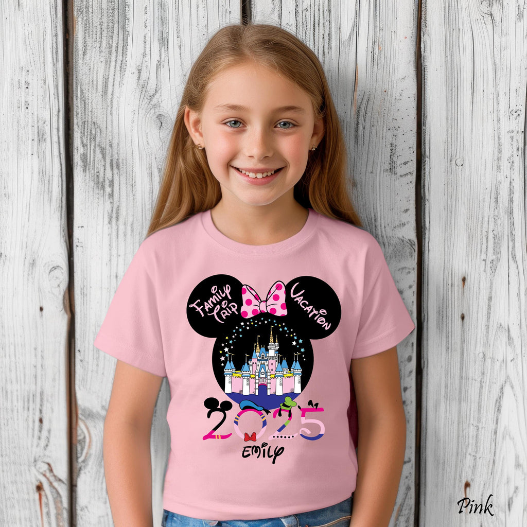 Custom Disney Family Trip Shirts, Disney Cruise Group Shirt, Disney Family Matching 2025 Shirt,Custom Name Text Shirt, Disney Couple Shirt