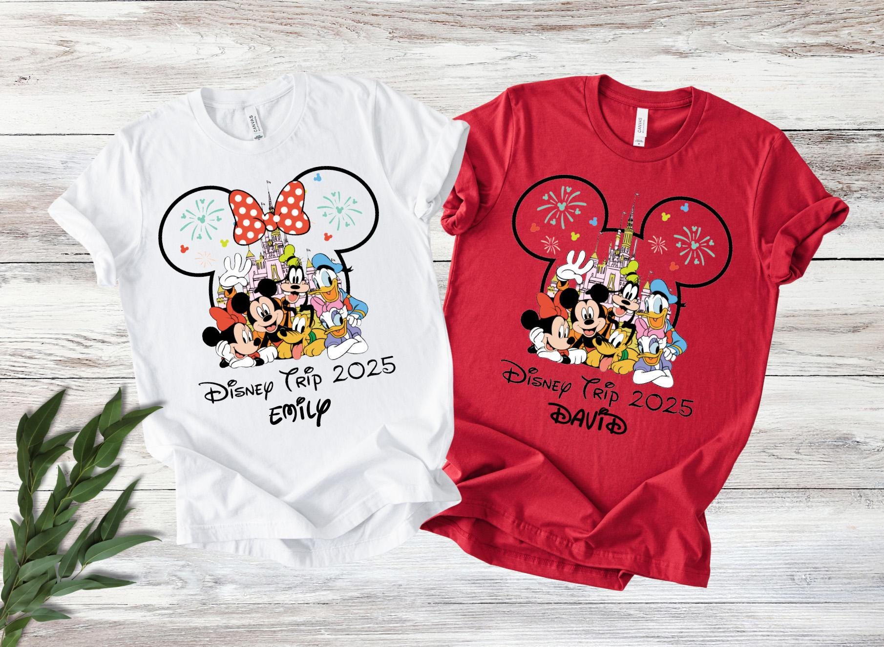 Disneyland Personalized Family T-shirt,  Group Family Matching Holiday Vacation, Disney Cruise Group Shirt,  Custom Disney 2025 Shirt,