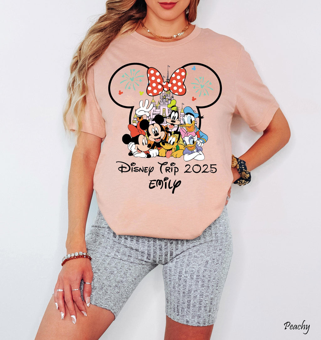 Disneyland Personalized Family T-shirt,  Group Family Matching Holiday Vacation, Disney Cruise Group Shirt,  Custom Disney 2025 Shirt,
