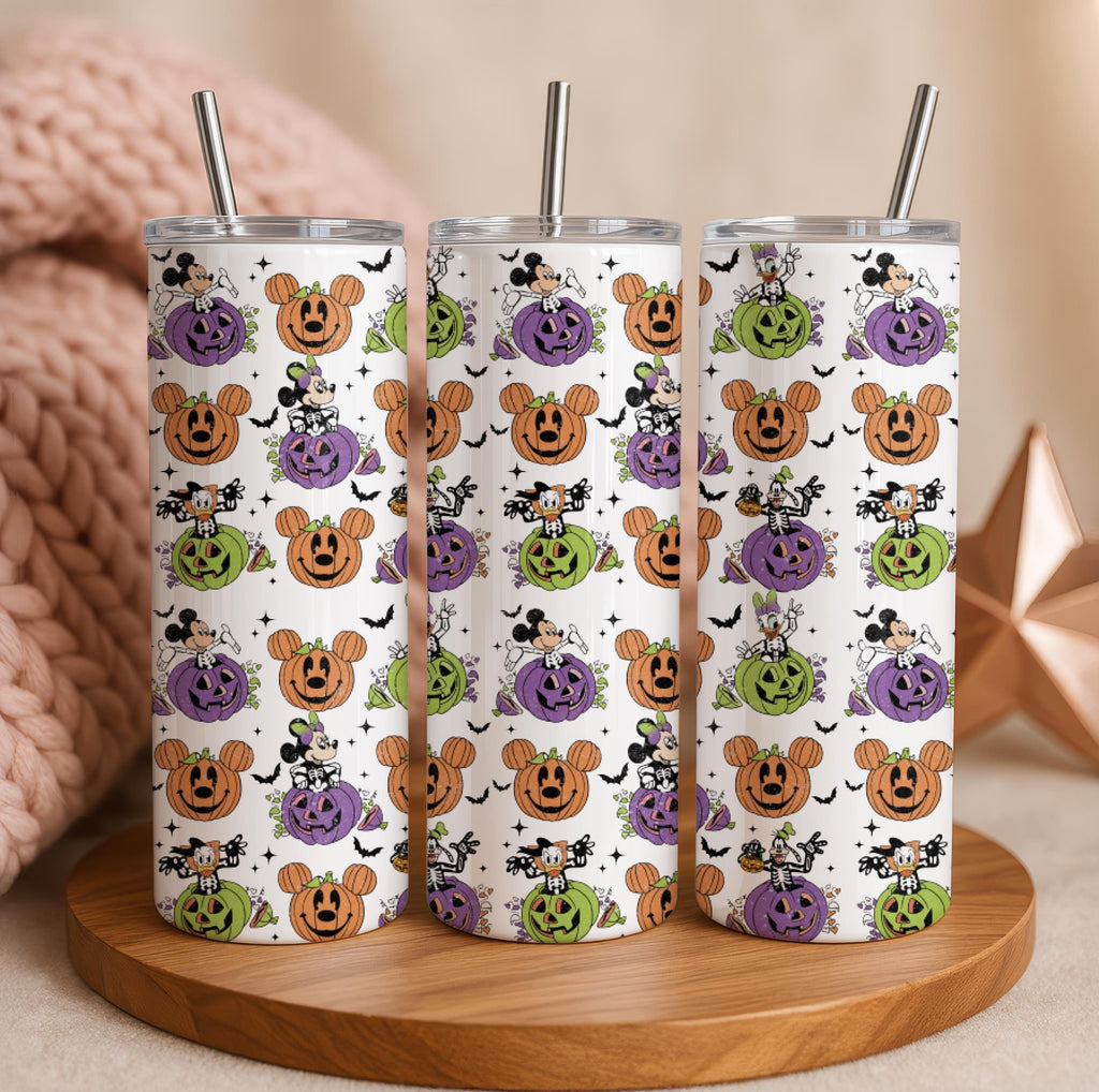 Mickey Mouse Halloween Tumbler, Disneyland 20oz Tumbler, Mickey Pumpkin Head Tumbler, Halloween Pumpkin Mickey Tumbler, Spooky Travel Mug