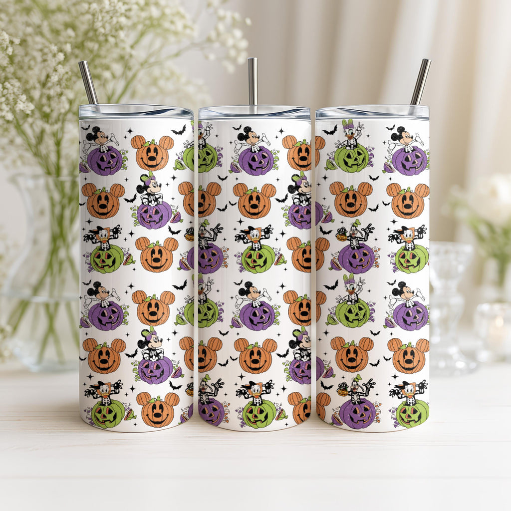 Mickey Mouse Halloween Tumbler, Disneyland 20oz Tumbler, Mickey Pumpkin Head Tumbler, Halloween Pumpkin Mickey Tumbler, Spooky Travel Mug