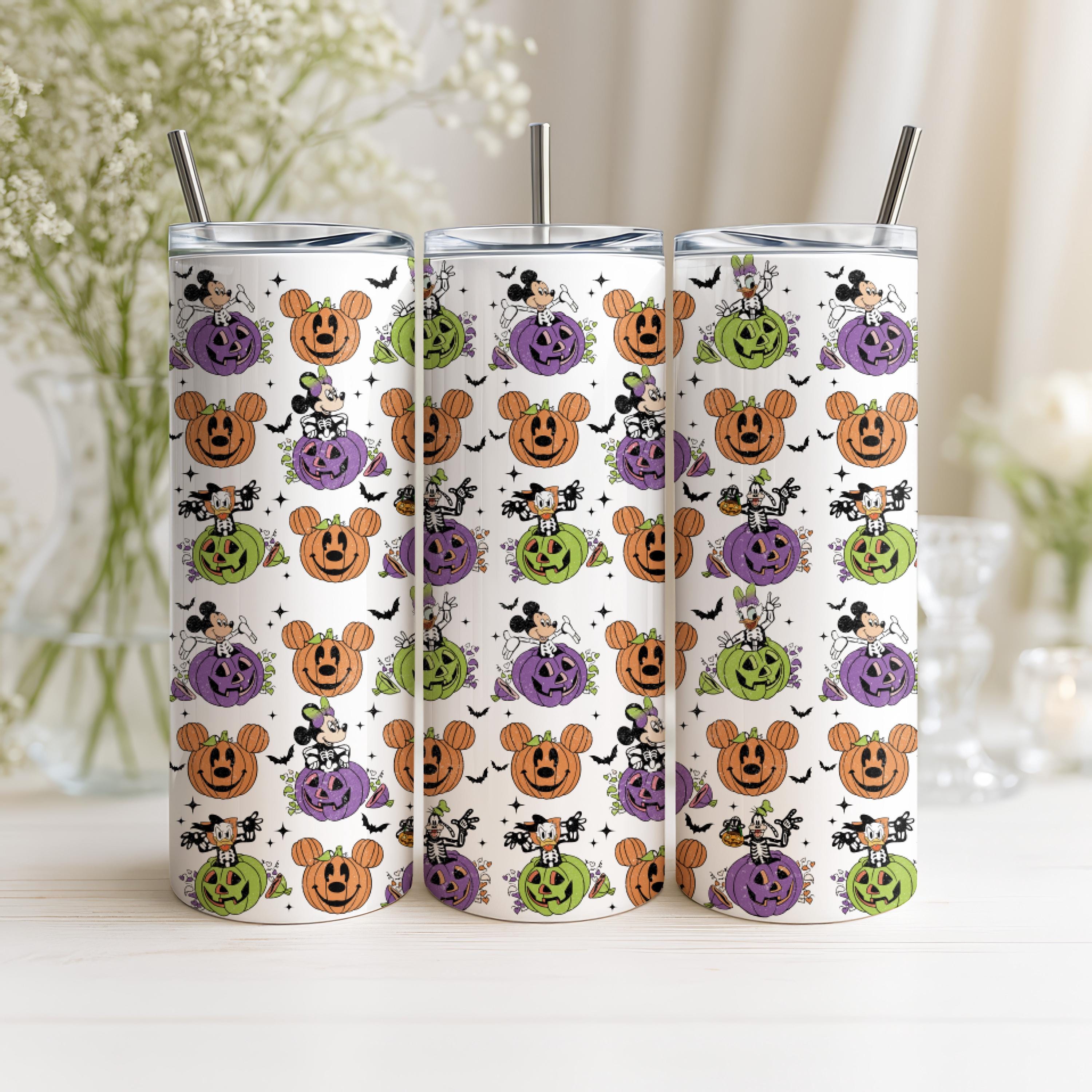 Mickey Mouse Halloween Tumbler, Disneyland 20oz Tumbler, Mickey Pumpkin Head Tumbler, Halloween Pumpkin Mickey Tumbler, Spooky Travel Mug