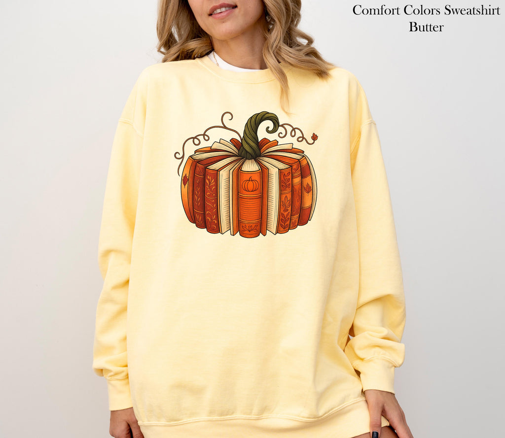 Book Pumpkin Halloween Sweatshirt, Halloween Book Lover Sweathirt, Spooky Season Sweater, Cozy October Halloween Sweatshirt,Halloween Gift