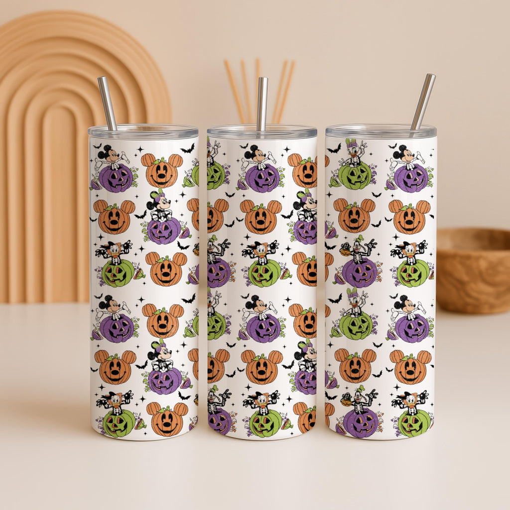 Mickey Mouse Halloween Tumbler, Disneyland 20oz Tumbler, Mickey Pumpkin Head Tumbler, Halloween Pumpkin Mickey Tumbler, Spooky Travel Mug