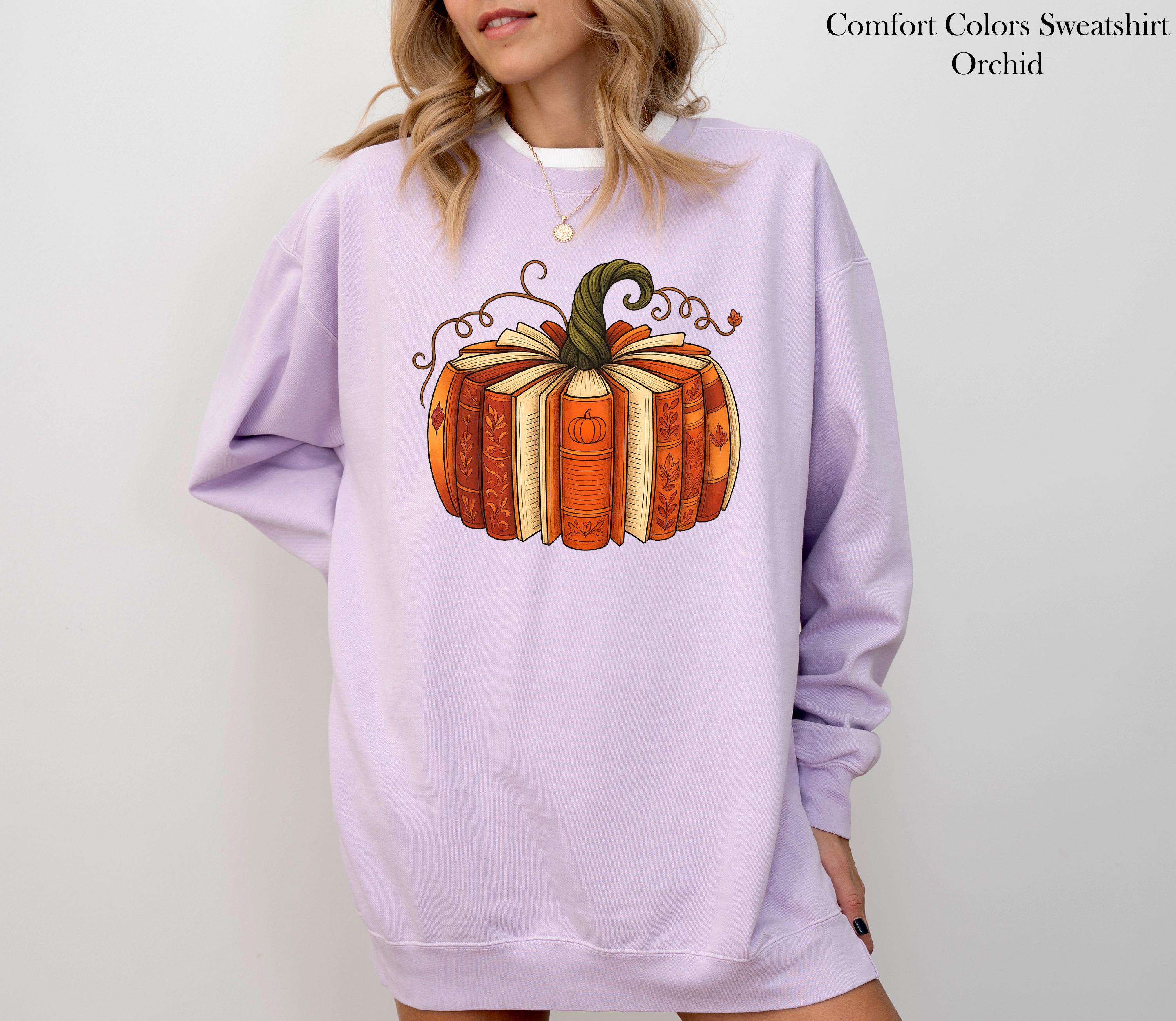 Book Pumpkin Halloween Sweatshirt, Halloween Book Lover Sweathirt, Spooky Season Sweater, Cozy October Halloween Sweatshirt,Halloween Gift