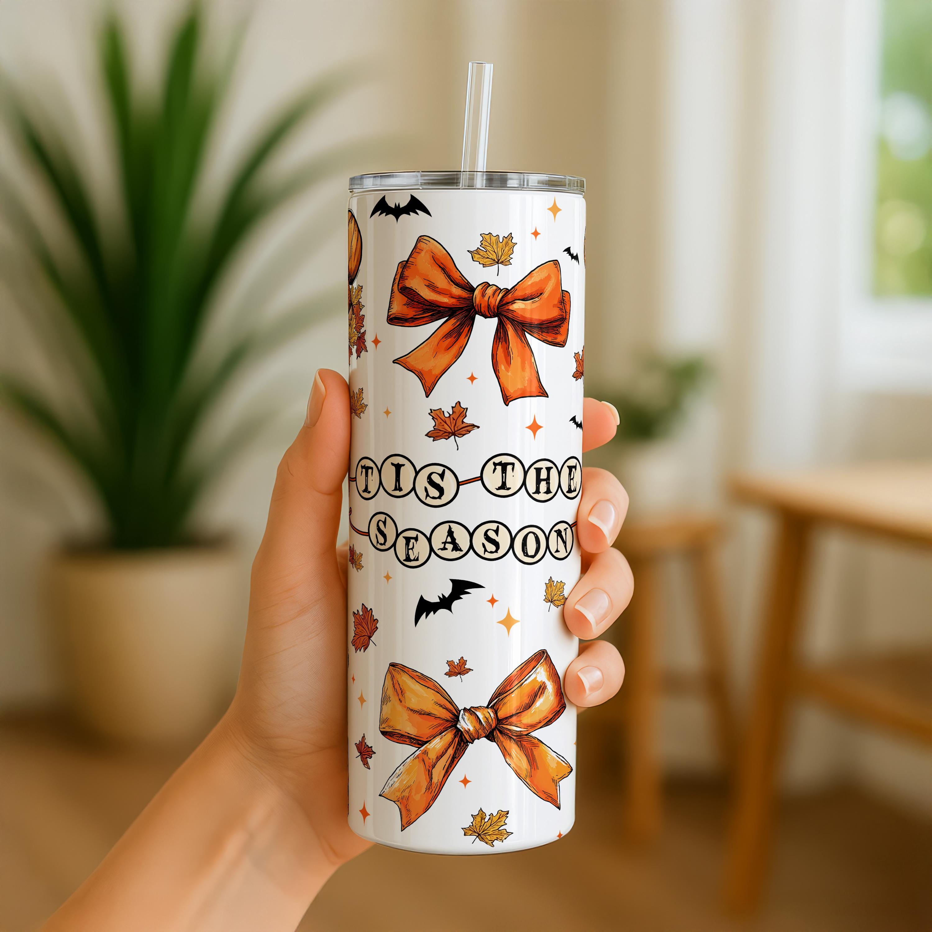 Mickey Mouse Pumpkin Head Tumbler, Tis the Season Tumbler, Cozy Fall Season Tumbler, Pumpkin Spice Tumbler, 20oz Stainless Steel Tumbler