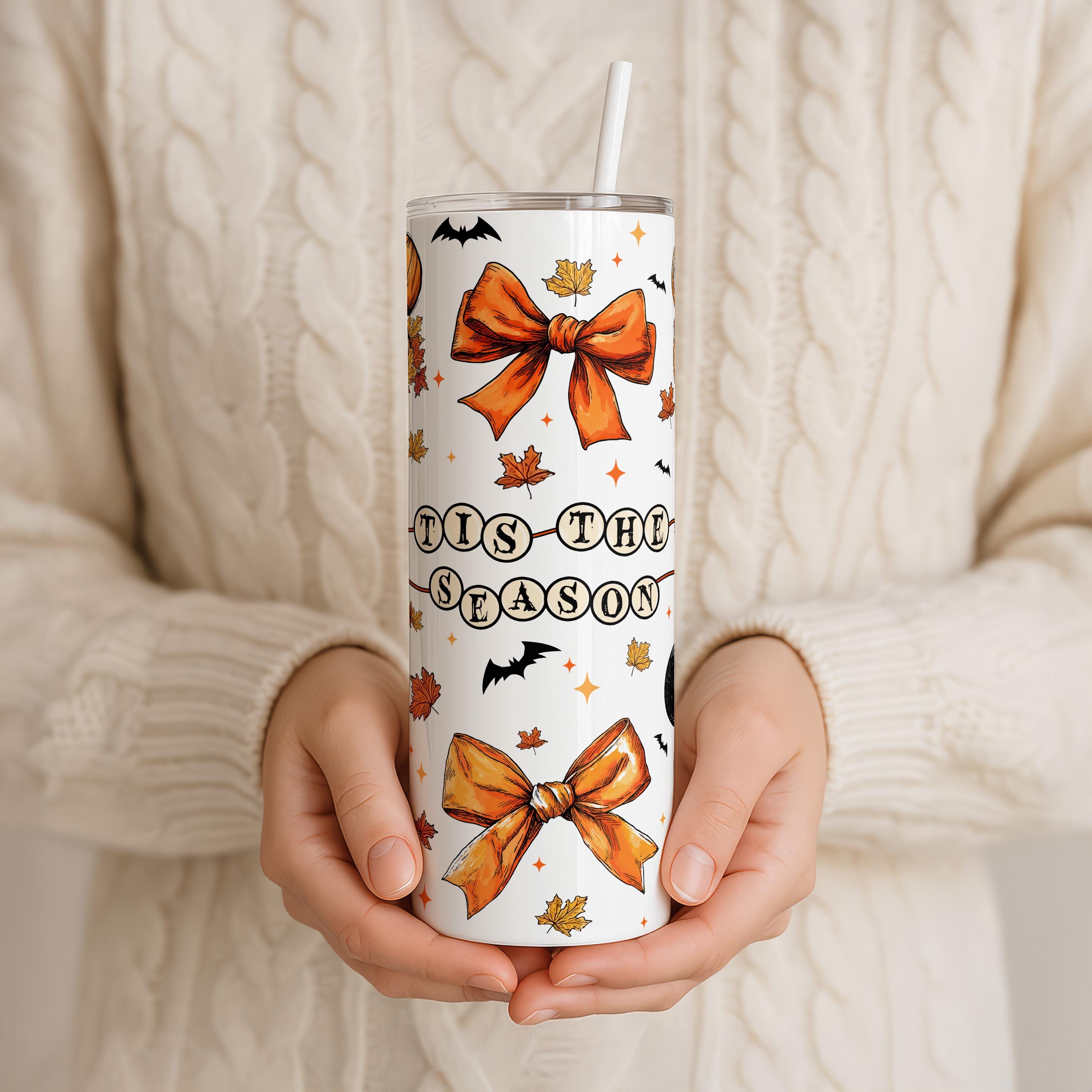 Mickey Mouse Pumpkin Head Tumbler, Tis the Season Tumbler, Cozy Fall Season Tumbler, Pumpkin Spice Tumbler, 20oz Stainless Steel Tumbler