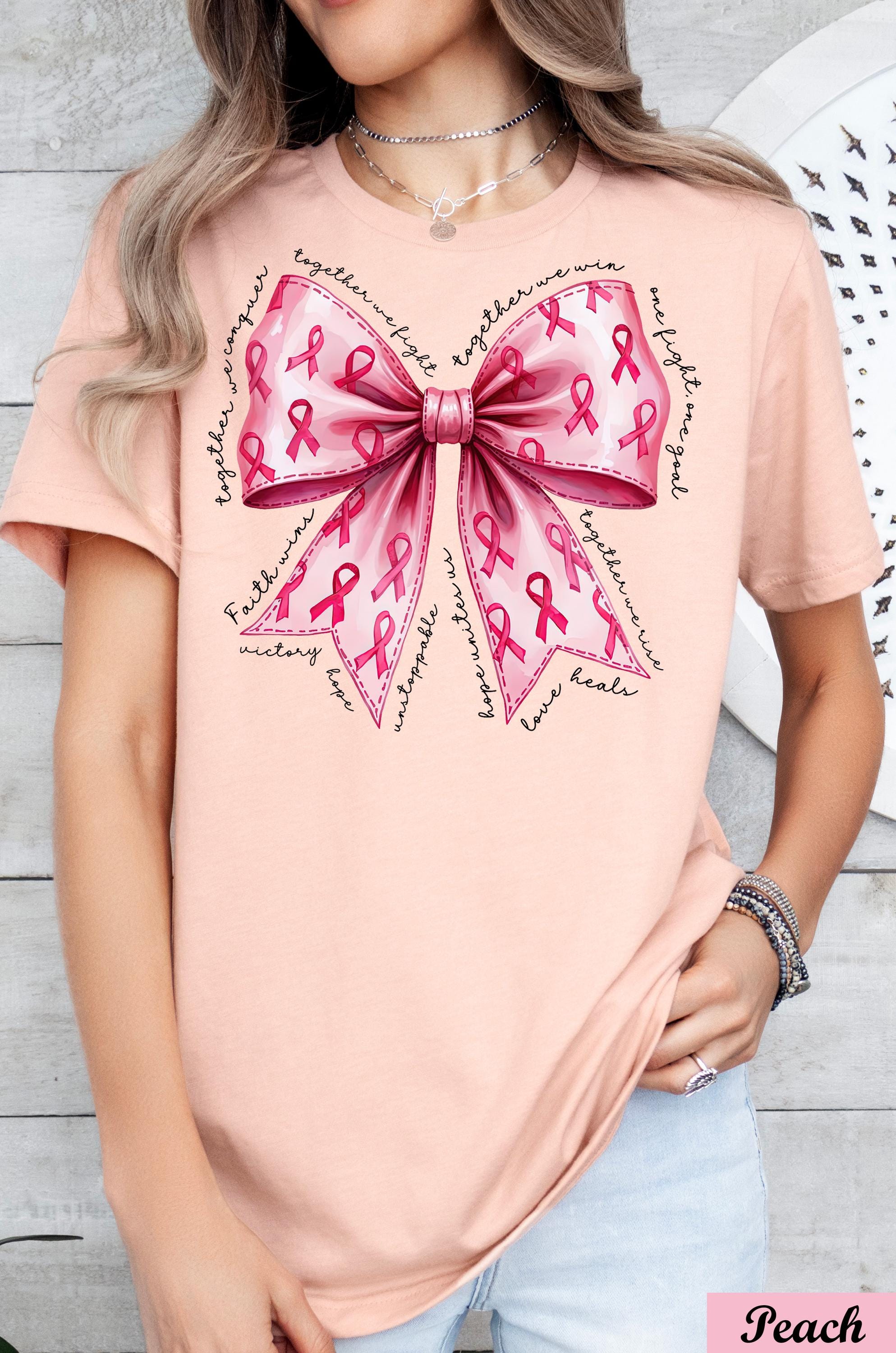 Coquette Boxing Gloves Breast Cancer Shirt,Breast Cancer Awareness,Fight Like A Girl ,We Fight Together Motivational Cancer,Cancer Support