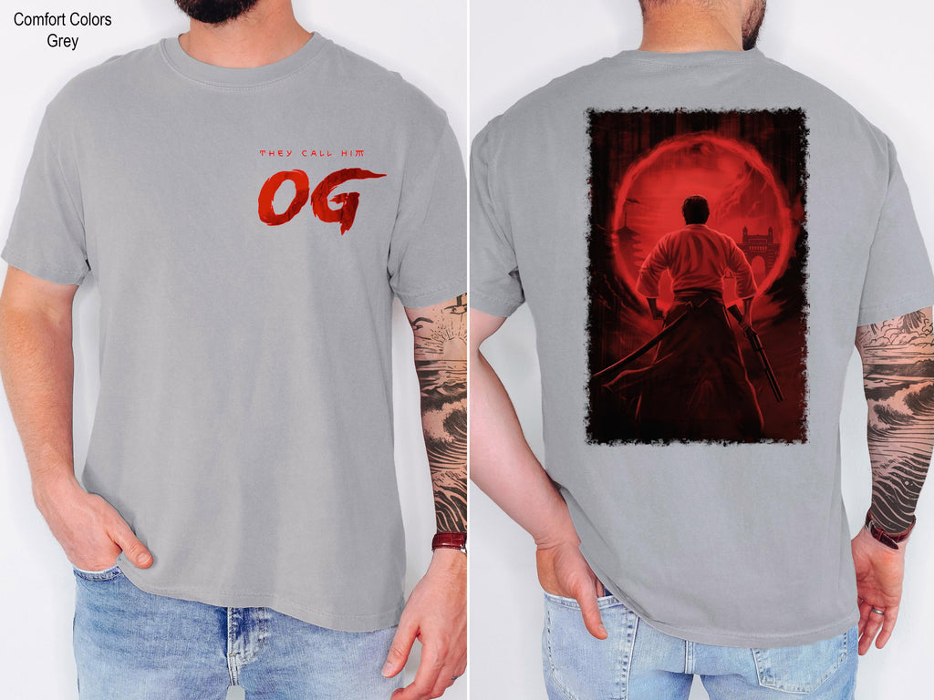 They Call Him, OG Pawan Kalyan Shirt, OG Time Begins Shirt, OG Sword, Bold Red Brush Style Design T-Shirt, Katana Sword Streetwear, Og Tee