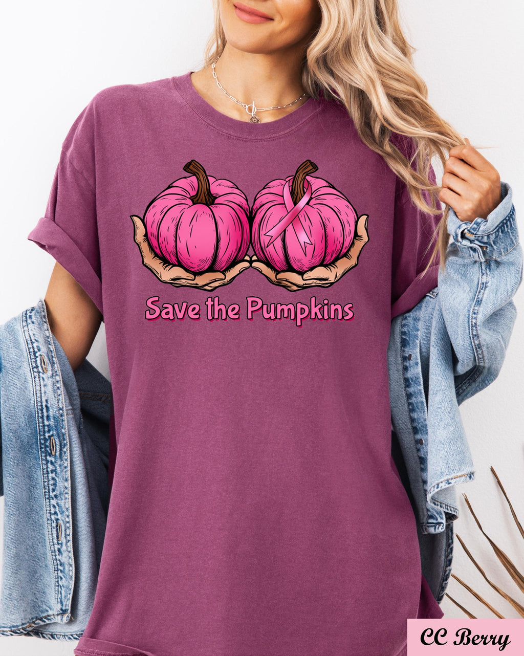 Save The Pumpkins Halloween Shirt,Breast Cancer Awareness Tee,Funny Cancer Pumpkin Shirt,Breast Cancer Support Tee,Motivational Cancer Tee