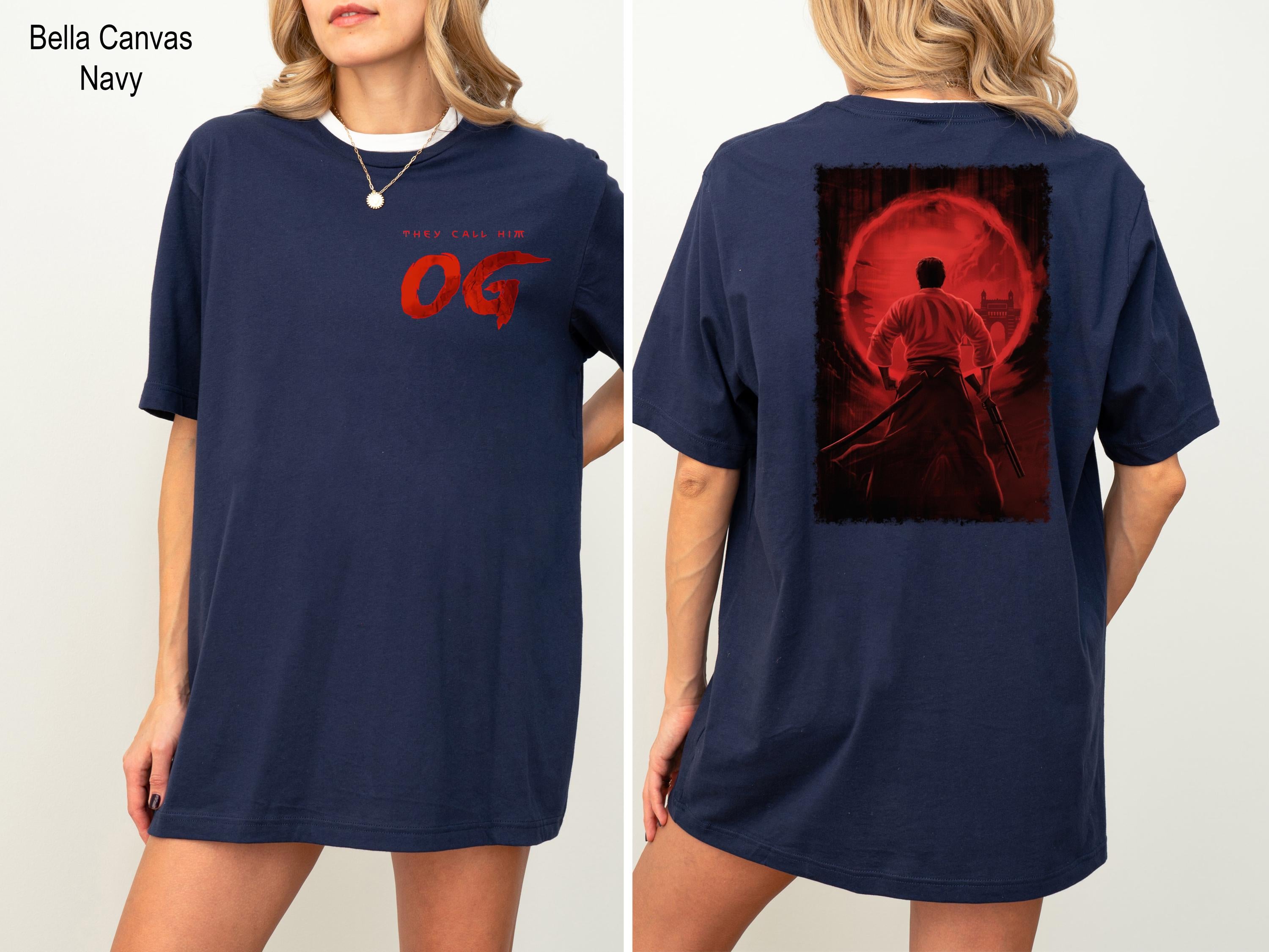 They Call Him, OG Pawan Kalyan Shirt, OG Time Begins Shirt, OG Sword, Bold Red Brush Style Design T-Shirt, Katana Sword Streetwear, Og Tee