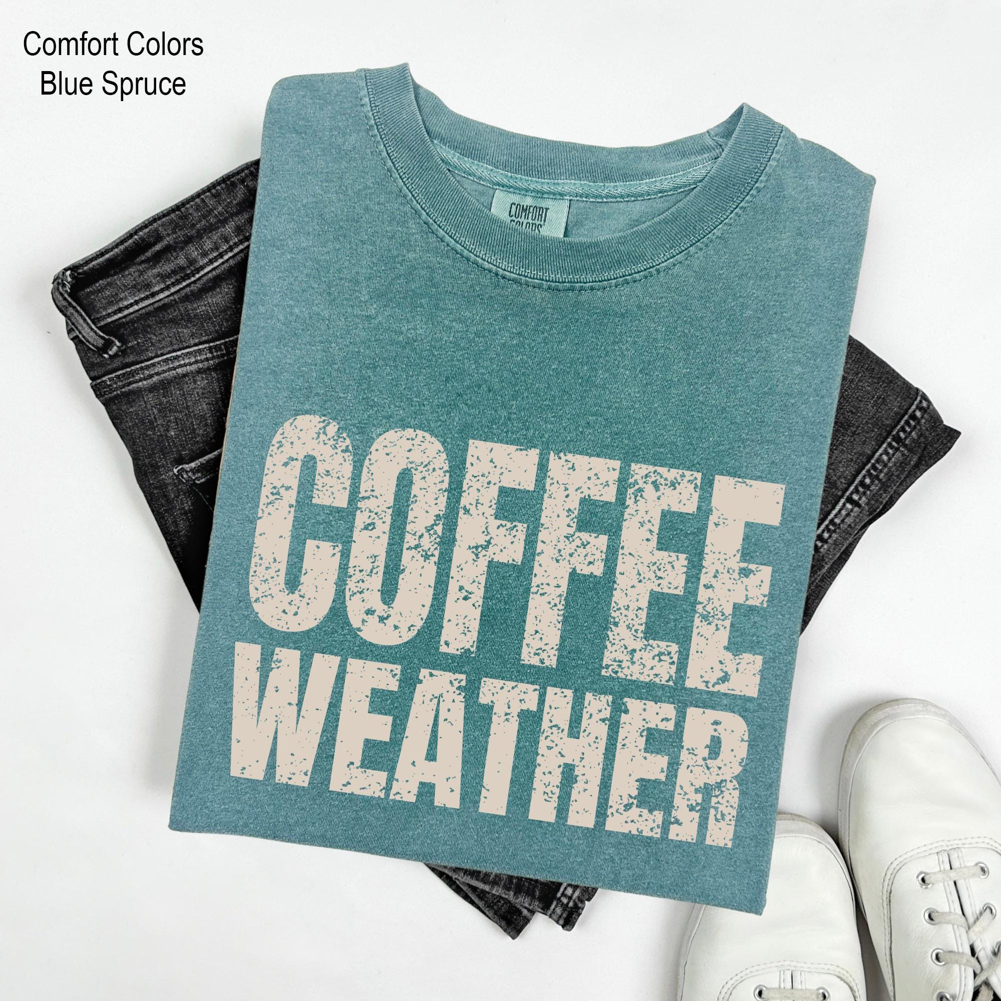 Retro Distressed Fall Shirt Designs, Pumpkin Season Shirt, Autumn Fall Shirt, Thanksgiving Shirt, Retro Fall Shirt, Coffee Weather Tee