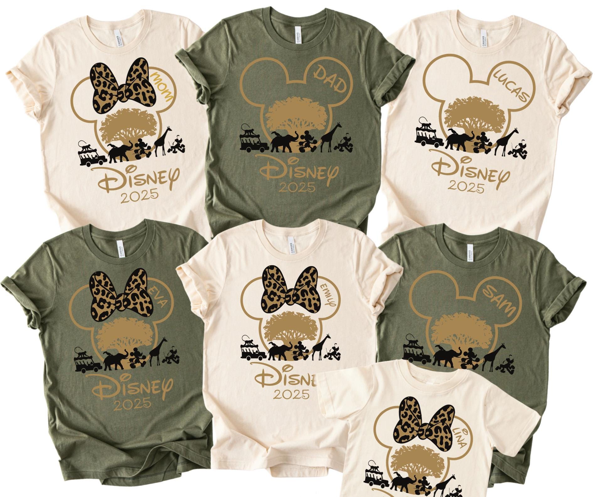 Custom Name Safari Shirts, Disney Safari Trip Shirt, Animal Kingdom 2025 Family Shirts,Personalized Disney World Family Matching Shirt