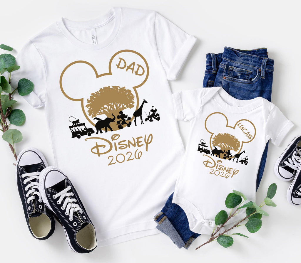 Custom Name Safari Shirts, Disney Safari Trip Shirt, Animal Kingdom 2025 Family Shirts,Personalized Disney World Family Matching Shirt