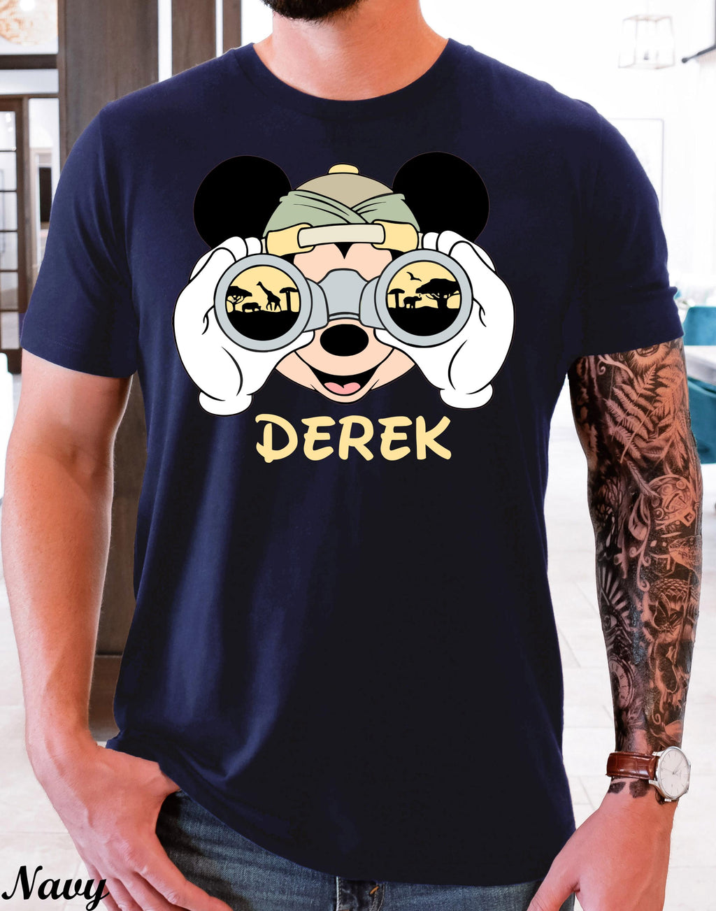 Disney Mickey and Minnie Safari Trip Shirt,Custom Name Animal Kingdom Shirts,Animal Kingdom Family Shirts,Disneyworld Family VacationTee