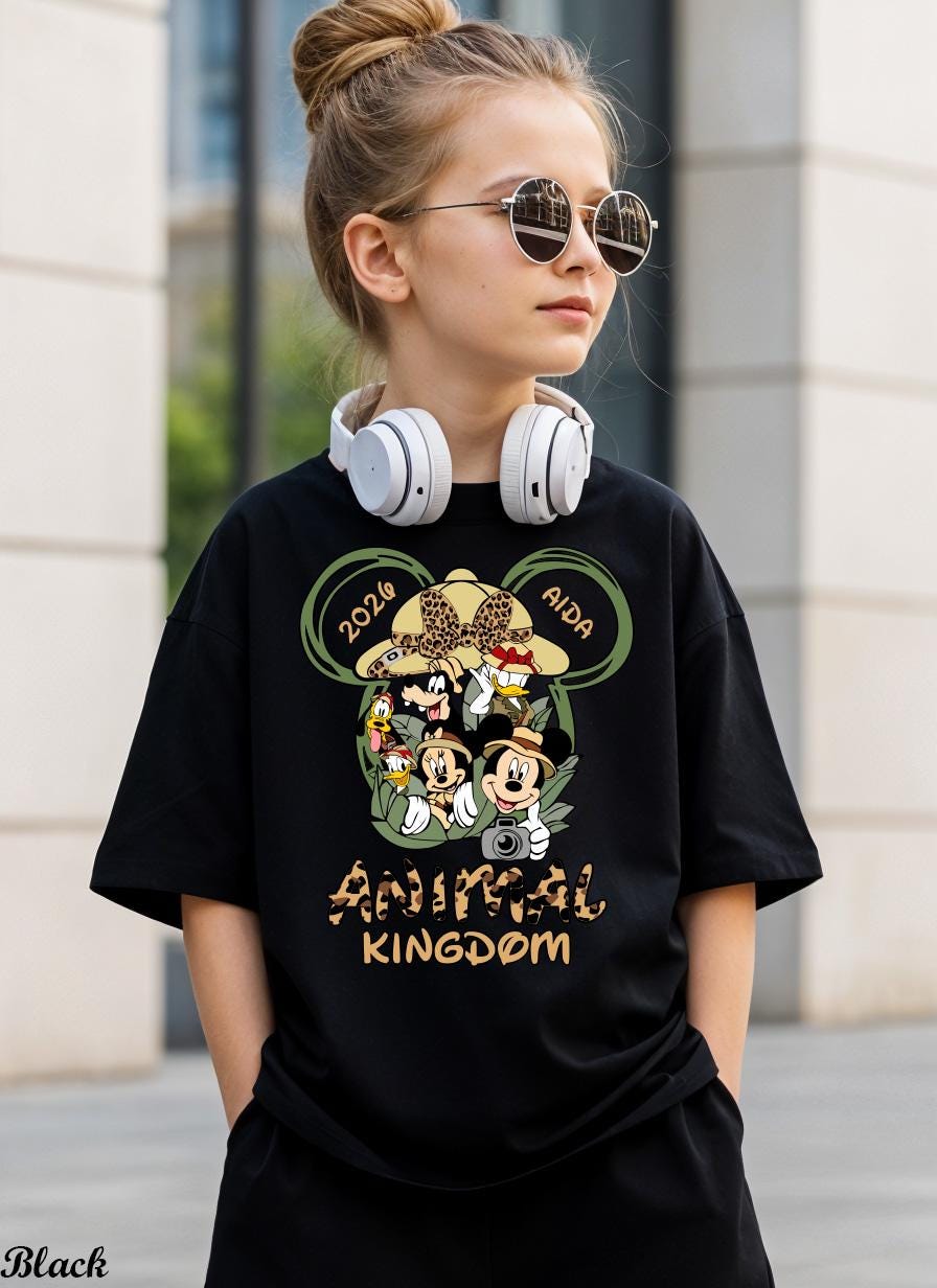 Custom Name Disney Animal Kingdom Shirts, Animal Kingdom Mickey and Friends Safari Animal Kingdom Family Shirts, 2025 Safari Trip Shirt