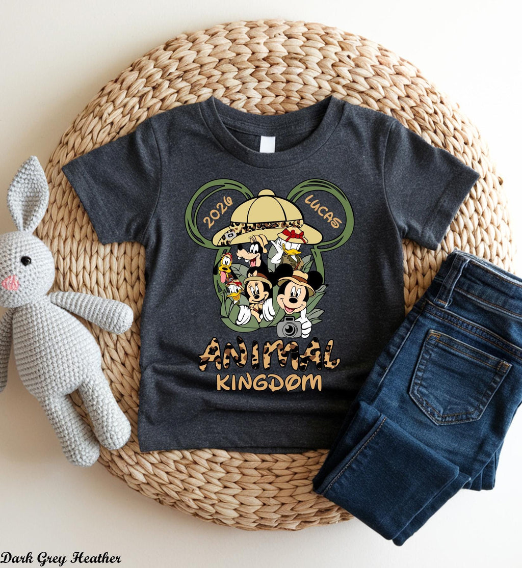 Custom Name Disney Animal Kingdom Shirts, Animal Kingdom Mickey and Friends Safari Animal Kingdom Family Shirts, 2025 Safari Trip Shirt