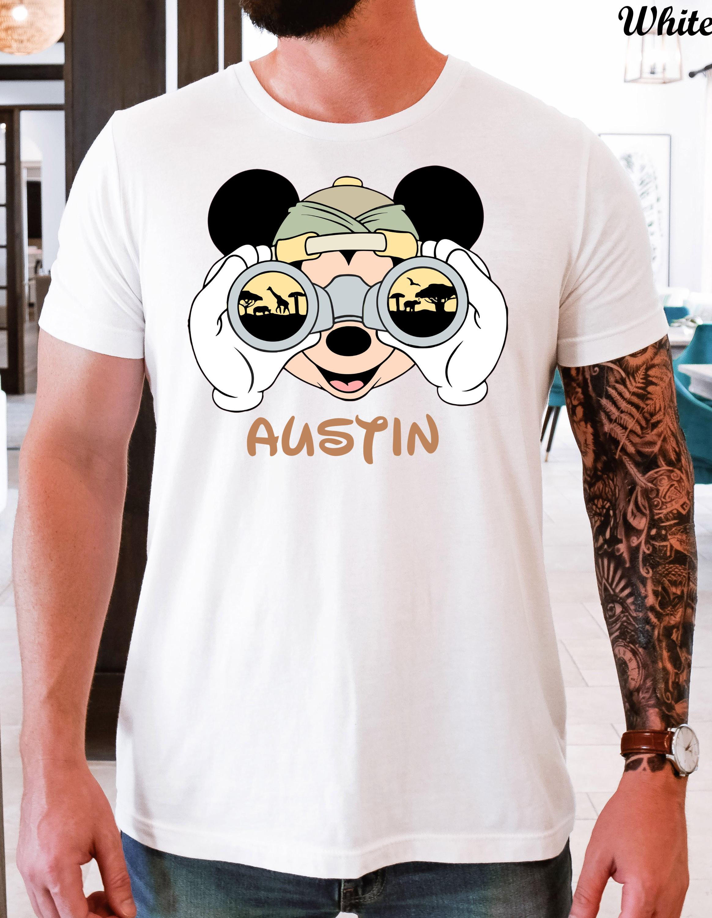 Disney Mickey and Minnie Safari Trip Shirt,Custom Name Animal Kingdom Shirts,Animal Kingdom Family Shirts,Disneyworld Family VacationTee