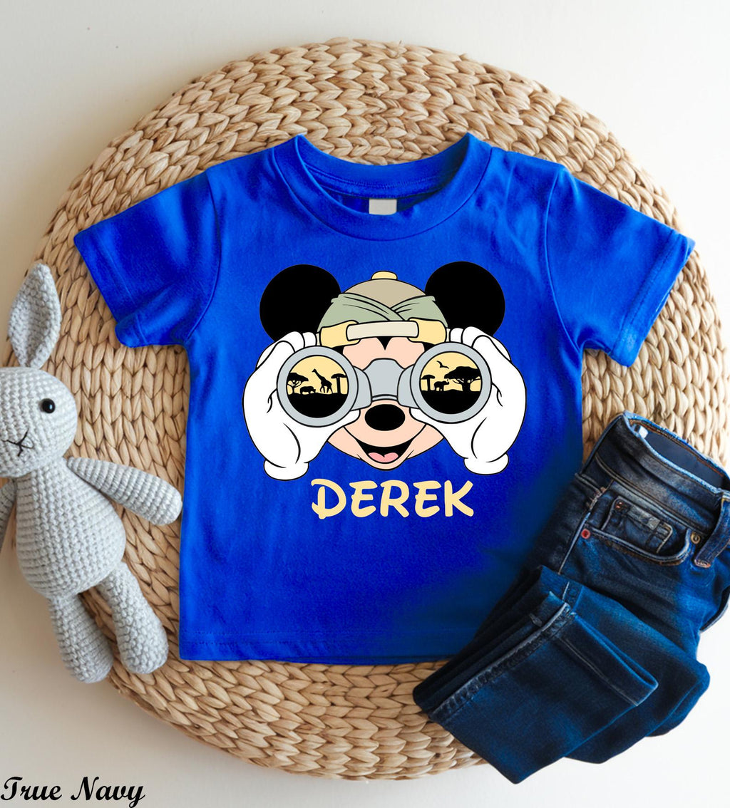 Disney Mickey and Minnie Safari Trip Shirt,Custom Name Animal Kingdom Shirts,Animal Kingdom Family Shirts,Disneyworld Family VacationTee