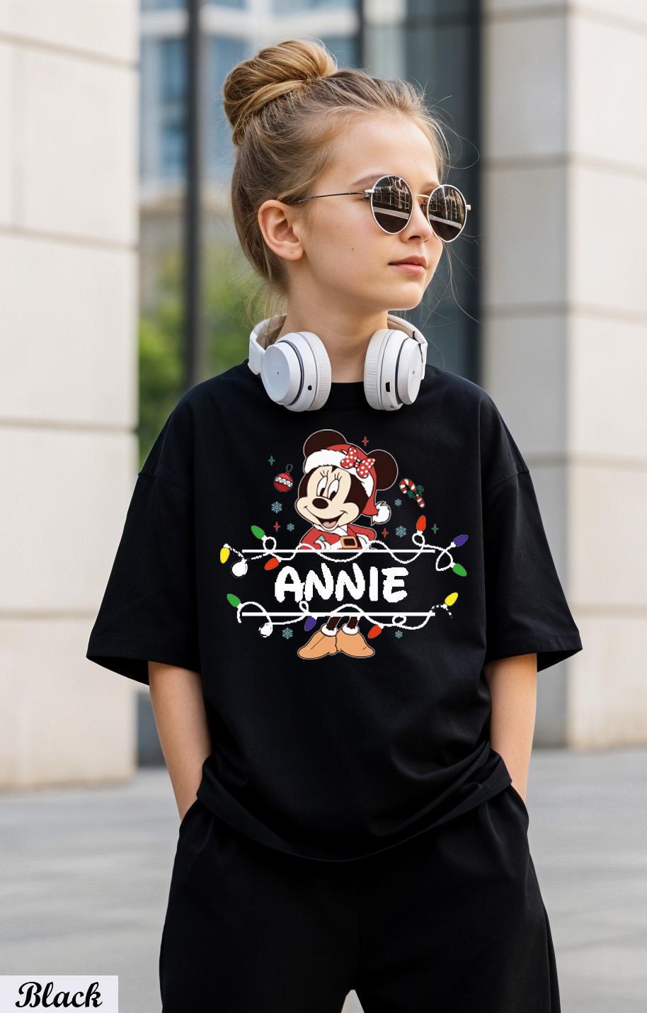 Custom Disney Mickey and Friends Christmas Matching Shirt,Disney Family Christmas Shirt,Disney Santa Mickey And Friends Group Christmas Tee