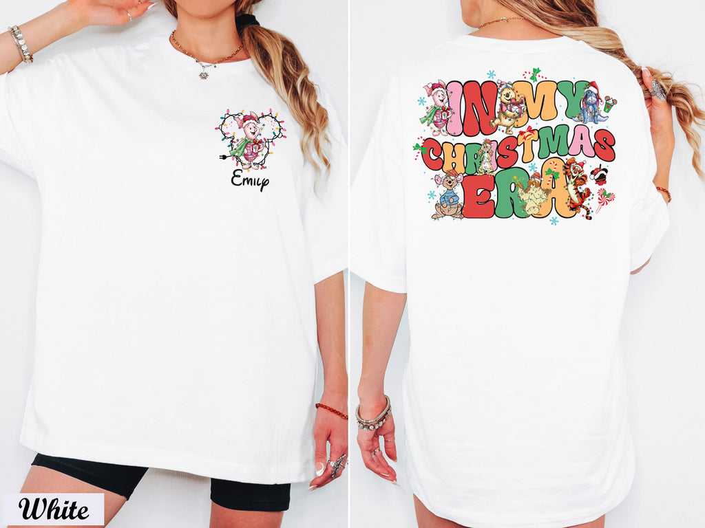 Custom Disney Christmas Shirt, In My Christmas Era Shirt, Custom Name Disney Christmas Squad, Personalized Disney Character Christmas Shirt