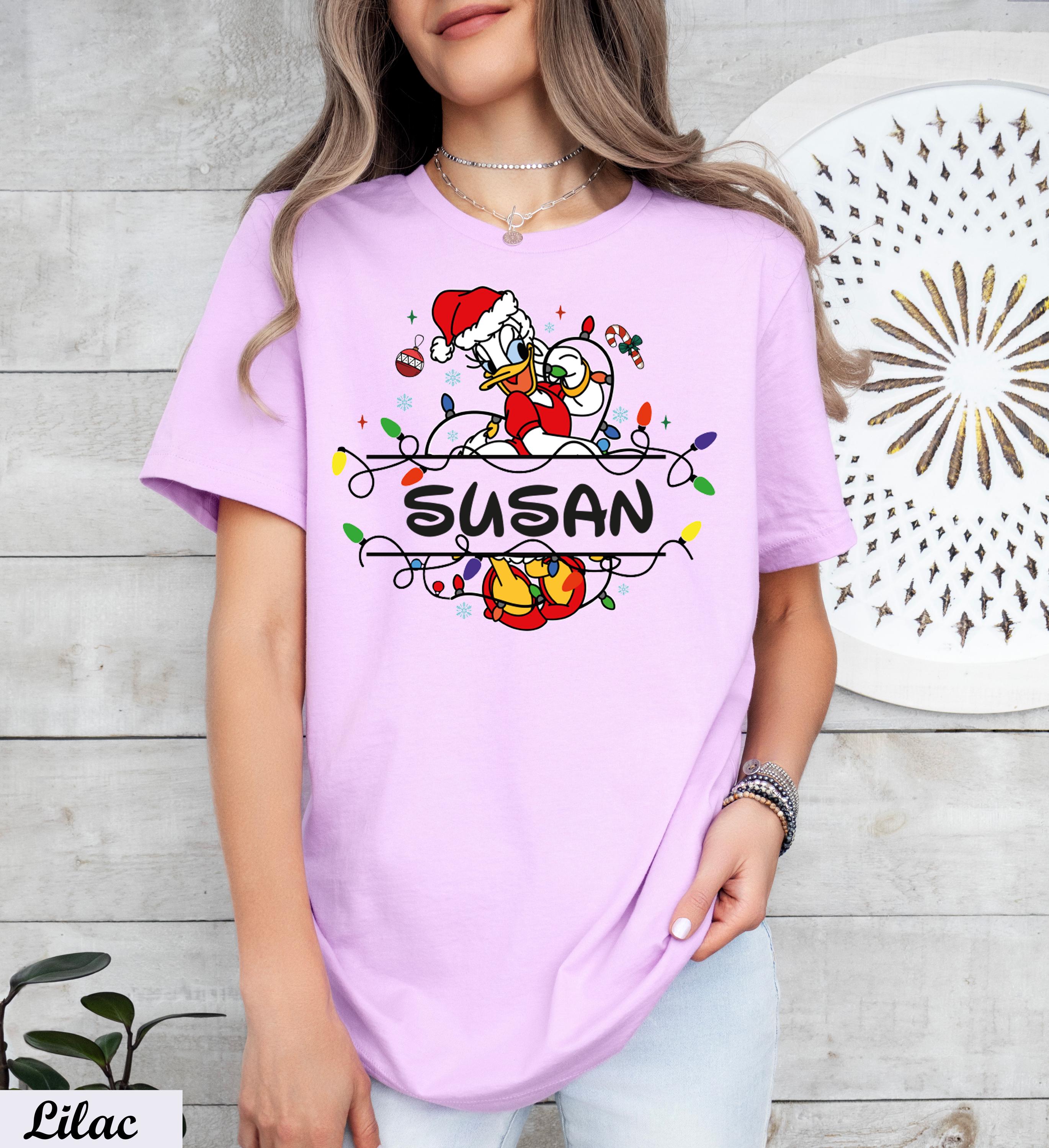 Custom Disney Mickey and Friends Christmas Matching Shirt,Disney Family Christmas Shirt,Disney Santa Mickey And Friends Group Christmas Tee