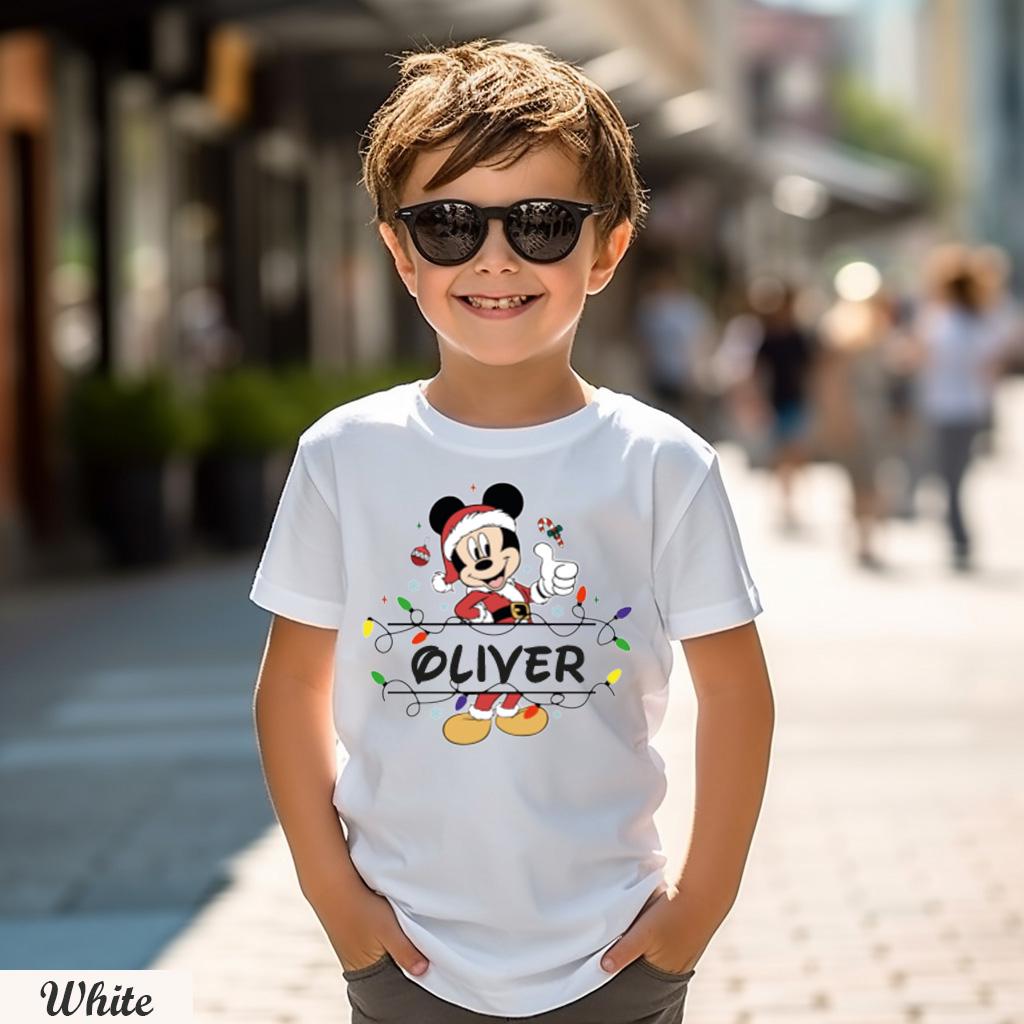 Custom Disney Mickey and Friends Christmas Matching Shirt,Disney Family Christmas Shirt,Disney Santa Mickey And Friends Group Christmas Tee