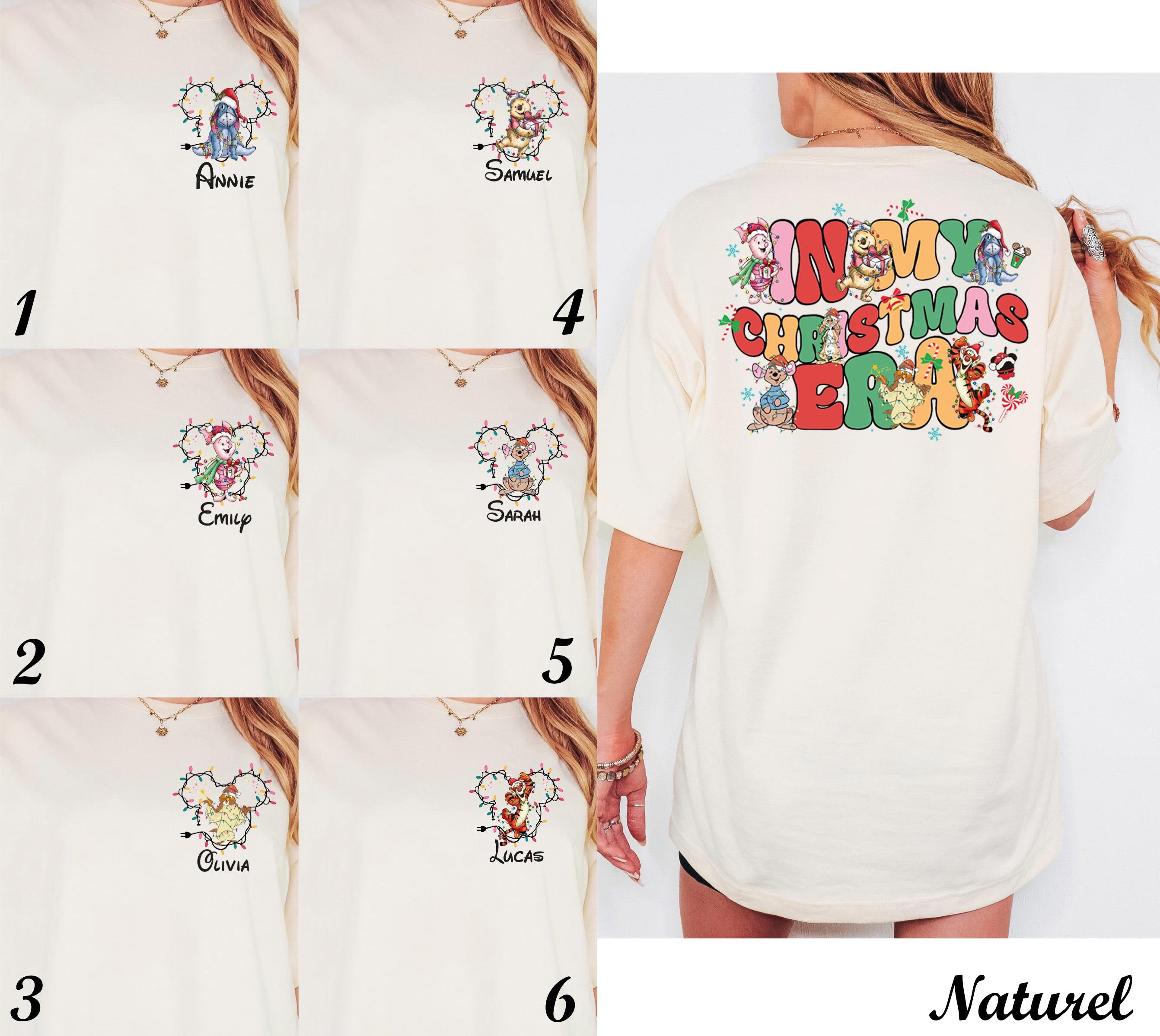 Custom Disney Christmas Shirt, In My Christmas Era Shirt, Custom Name Disney Christmas Squad, Personalized Disney Character Christmas Shirt