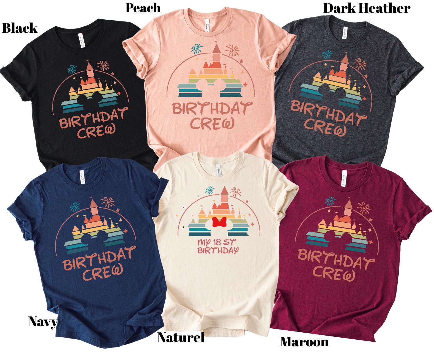 Personalized Disney Birthday Boy Girl Squad Crew Shirt, Disney Family Trip Shirt, Gift for Birthday Girl and Boy, Disney Birthday Party Gift